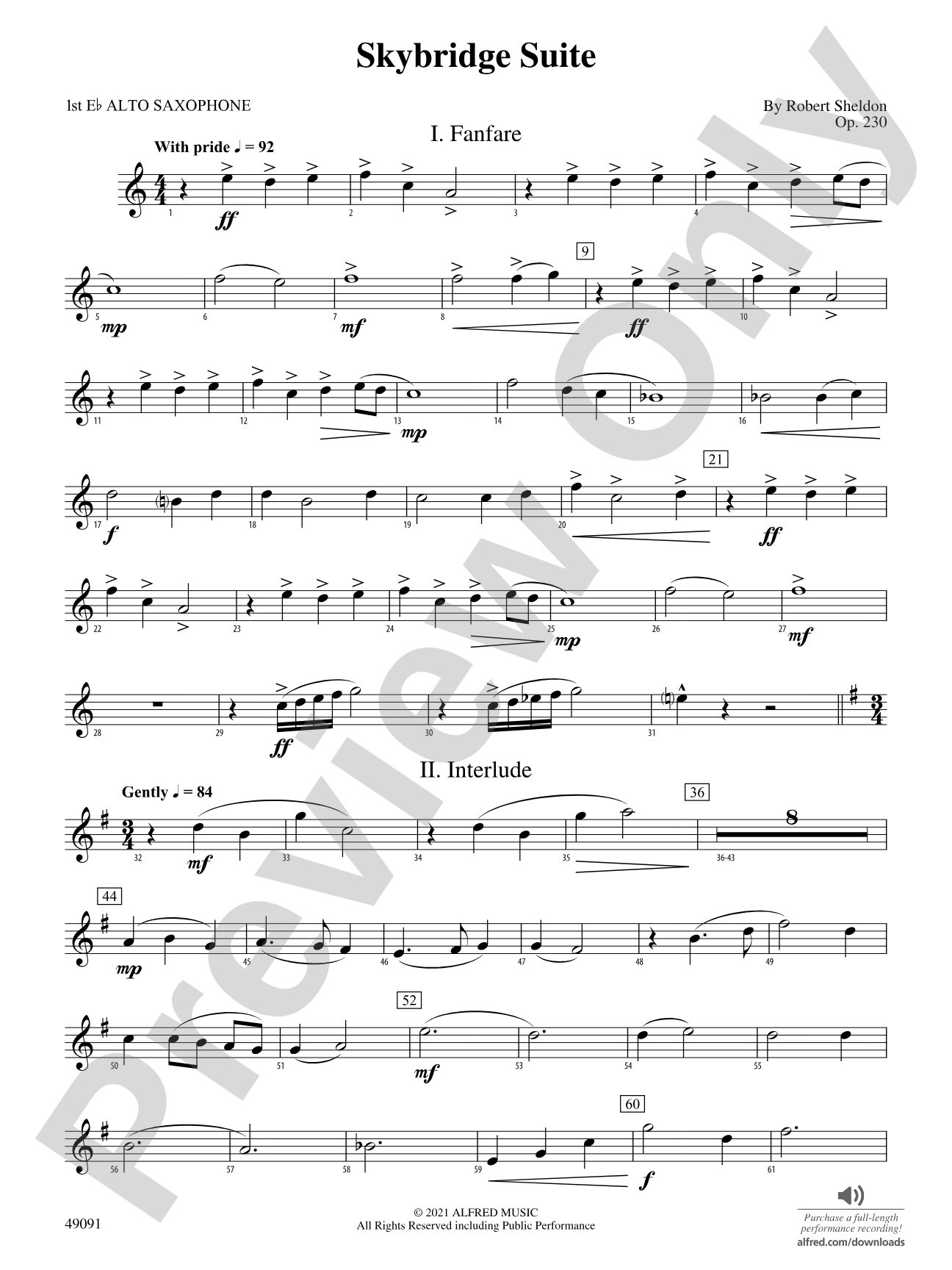 Skybridge Suite: E-flat Alto Saxophone
