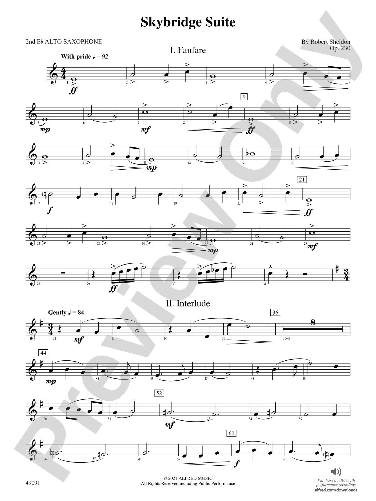 Skybridge Suite: 2nd E-flat Alto Saxophone