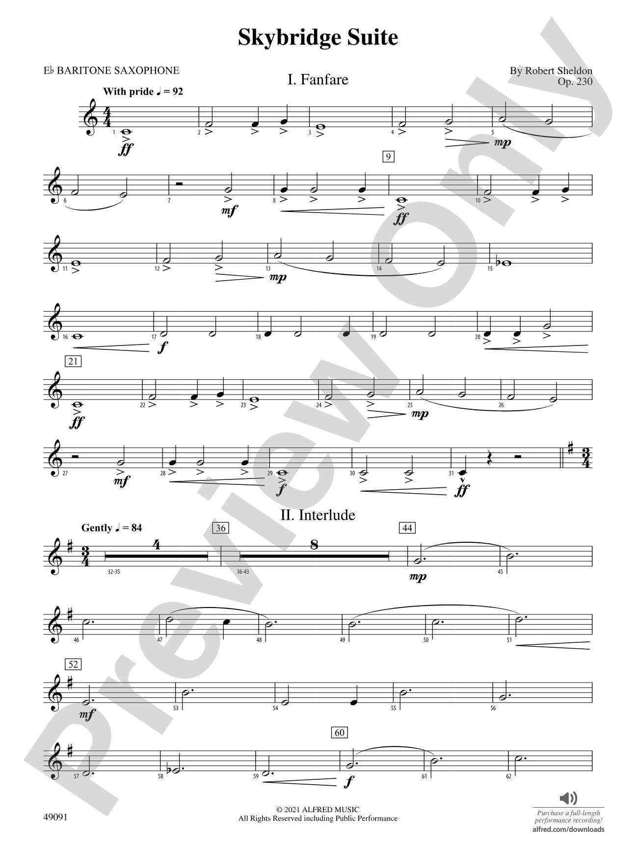 Skybridge Suite: E-flat Baritone Saxophone