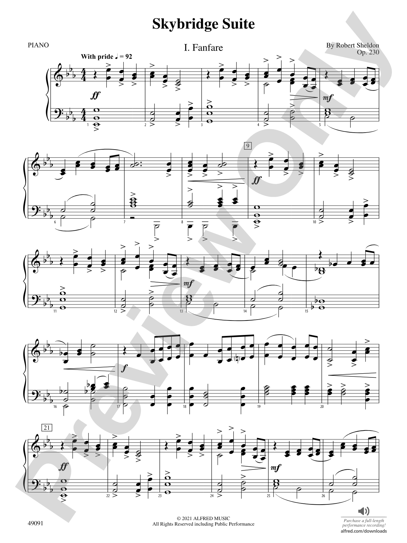 Skybridge Suite: Piano Accompaniment