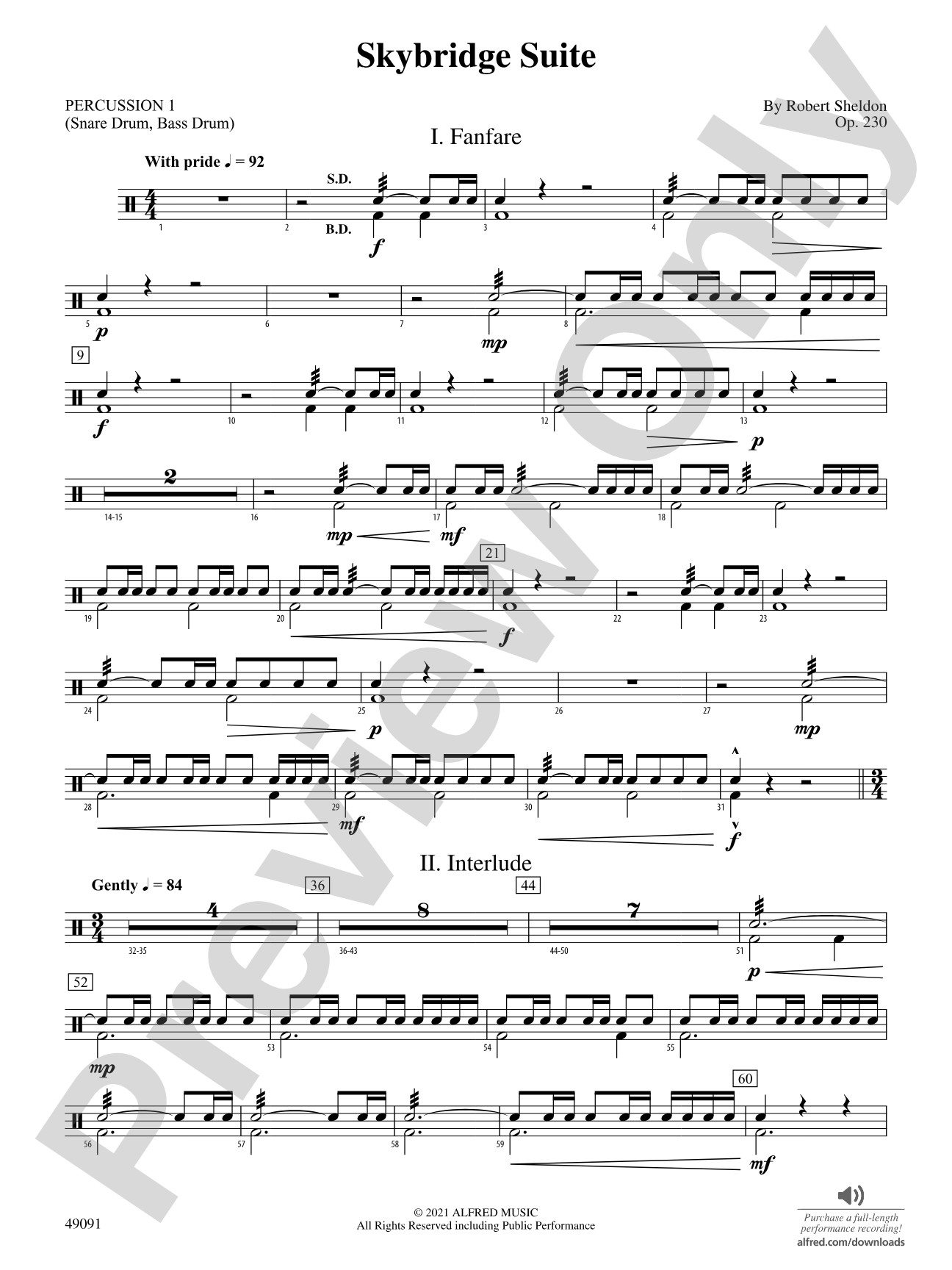 Skybridge Suite: 1st Percussion