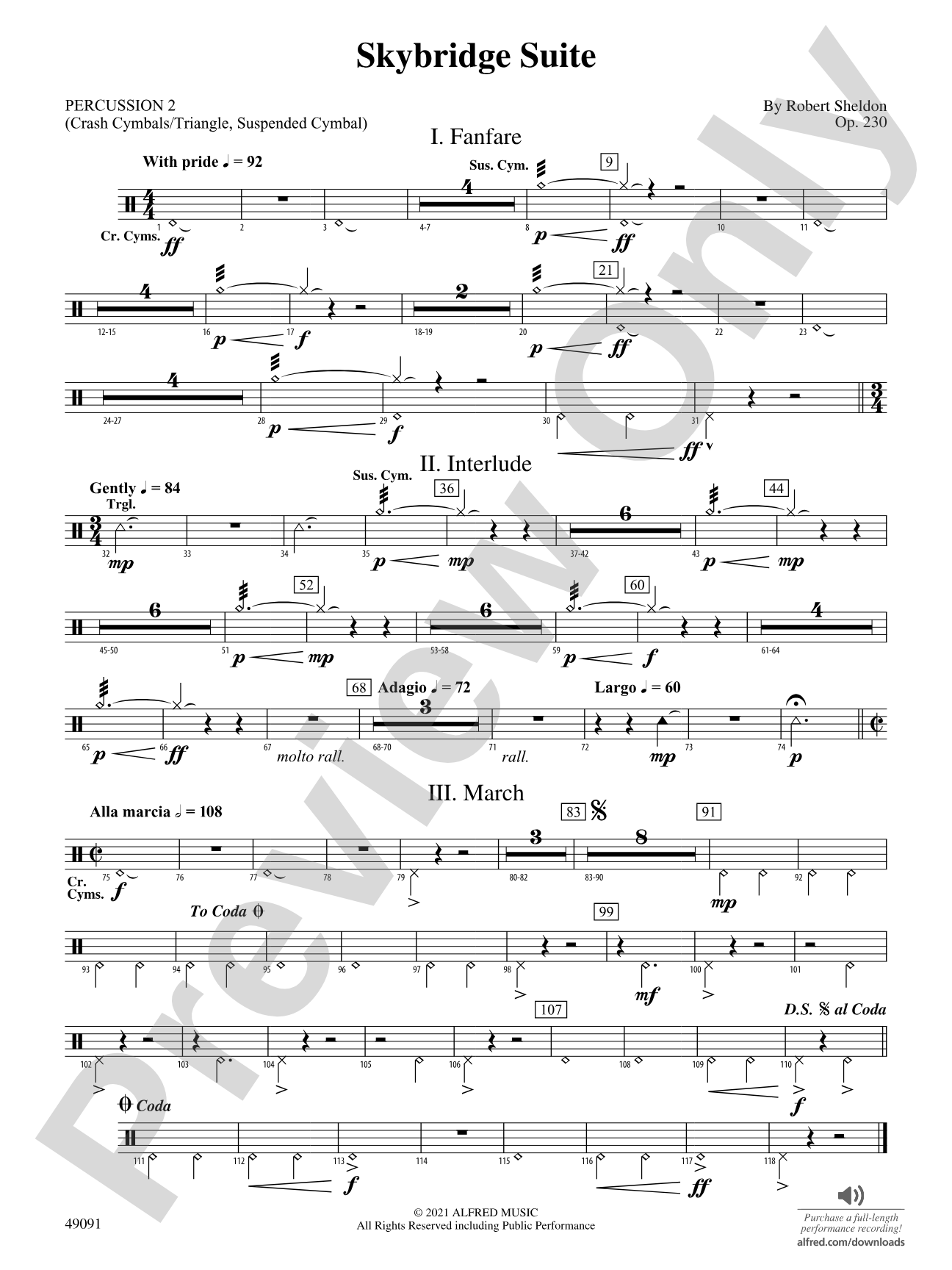 Skybridge Suite: 2nd Percussion