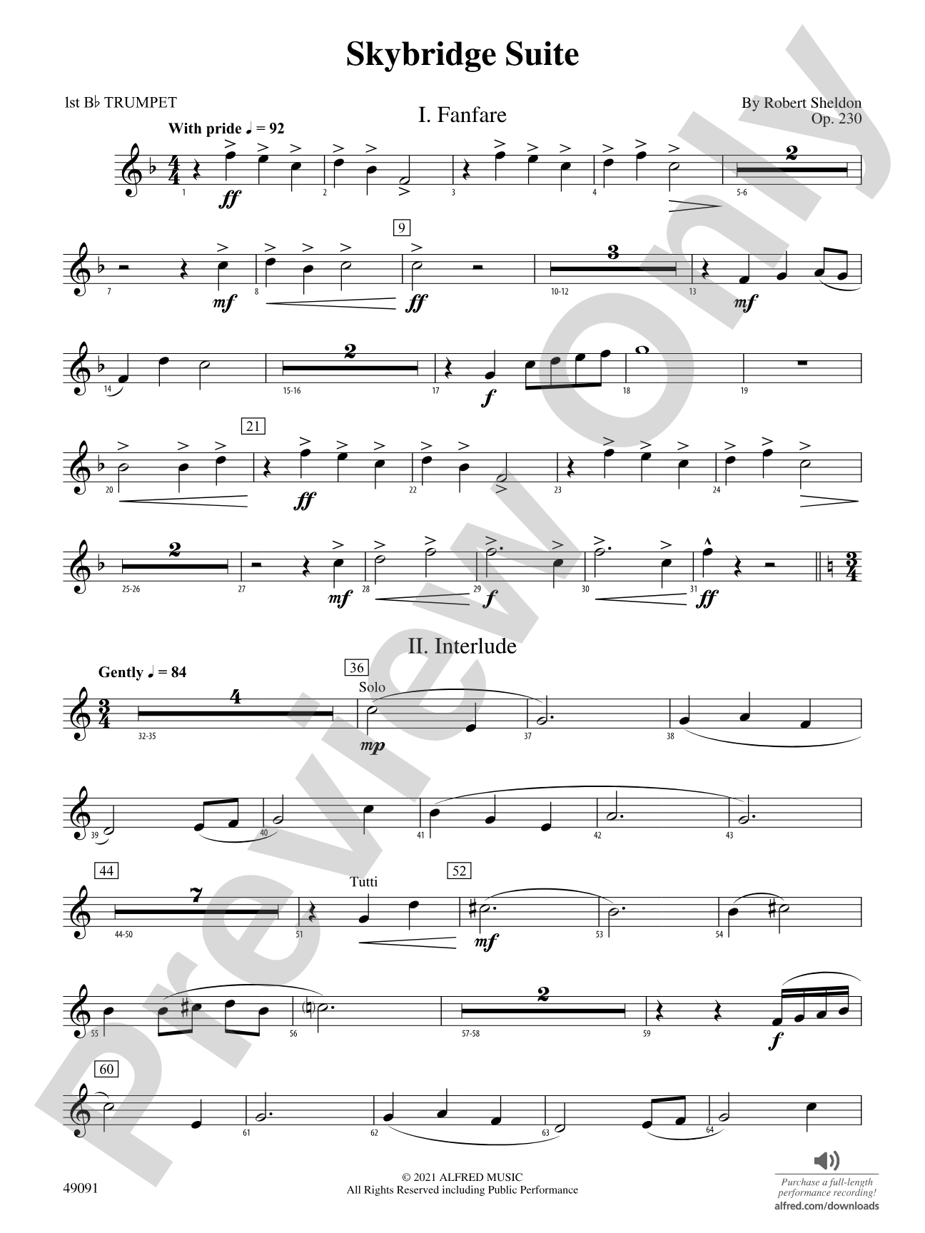 Skybridge Suite: 1st B-flat Trumpet
