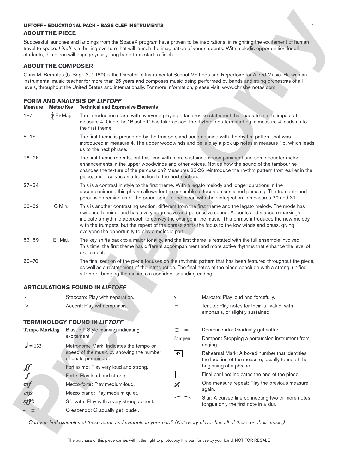 Liftoff: Bass Clef Educational Pack