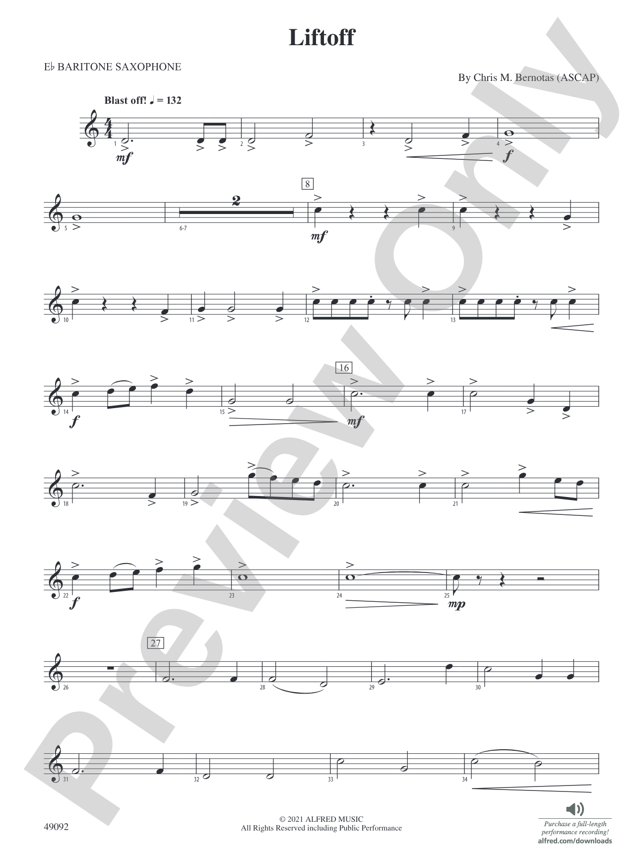 Liftoff: E-flat Baritone Saxophone