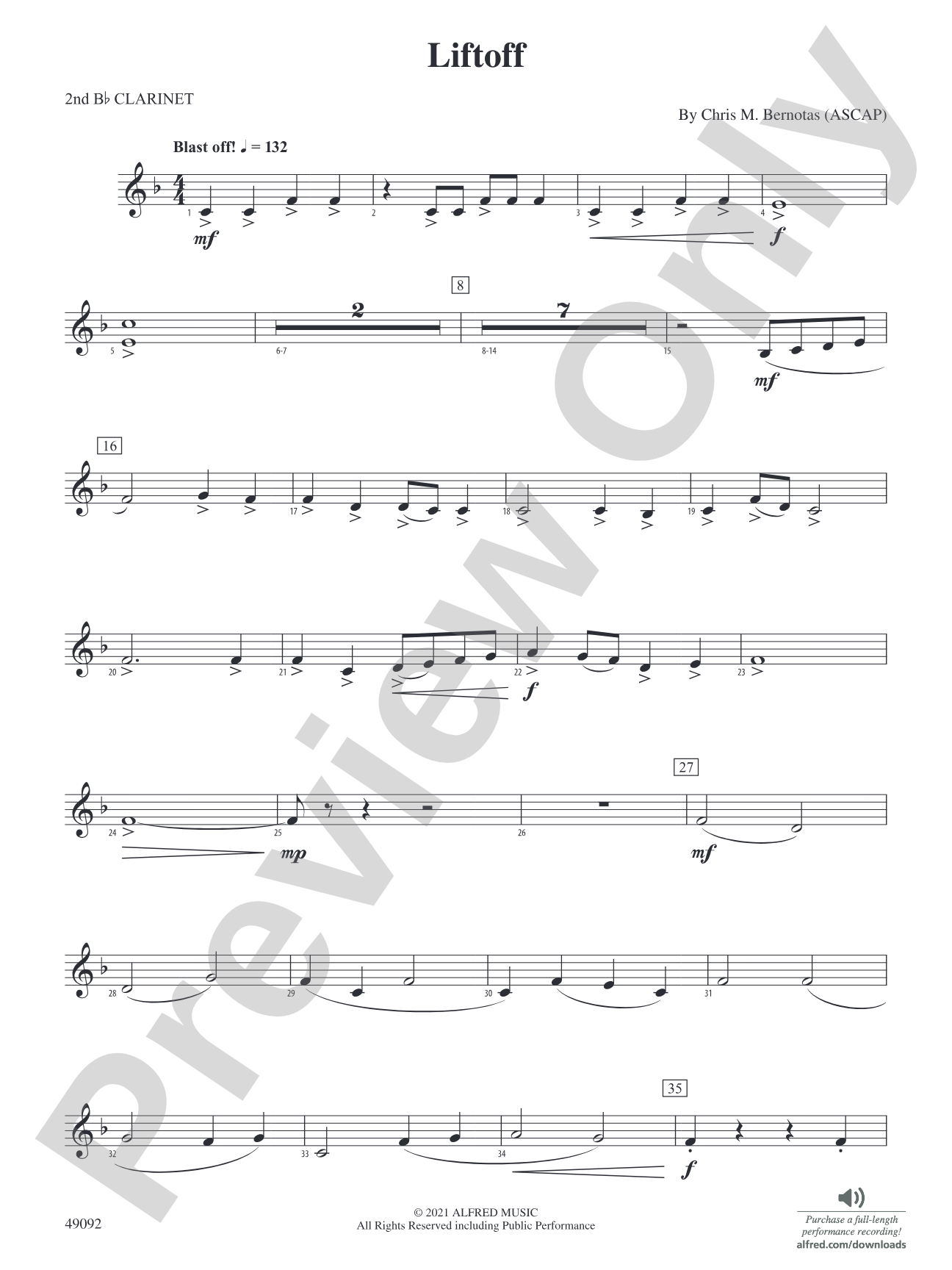 Liftoff: 2nd B-flat Clarinet