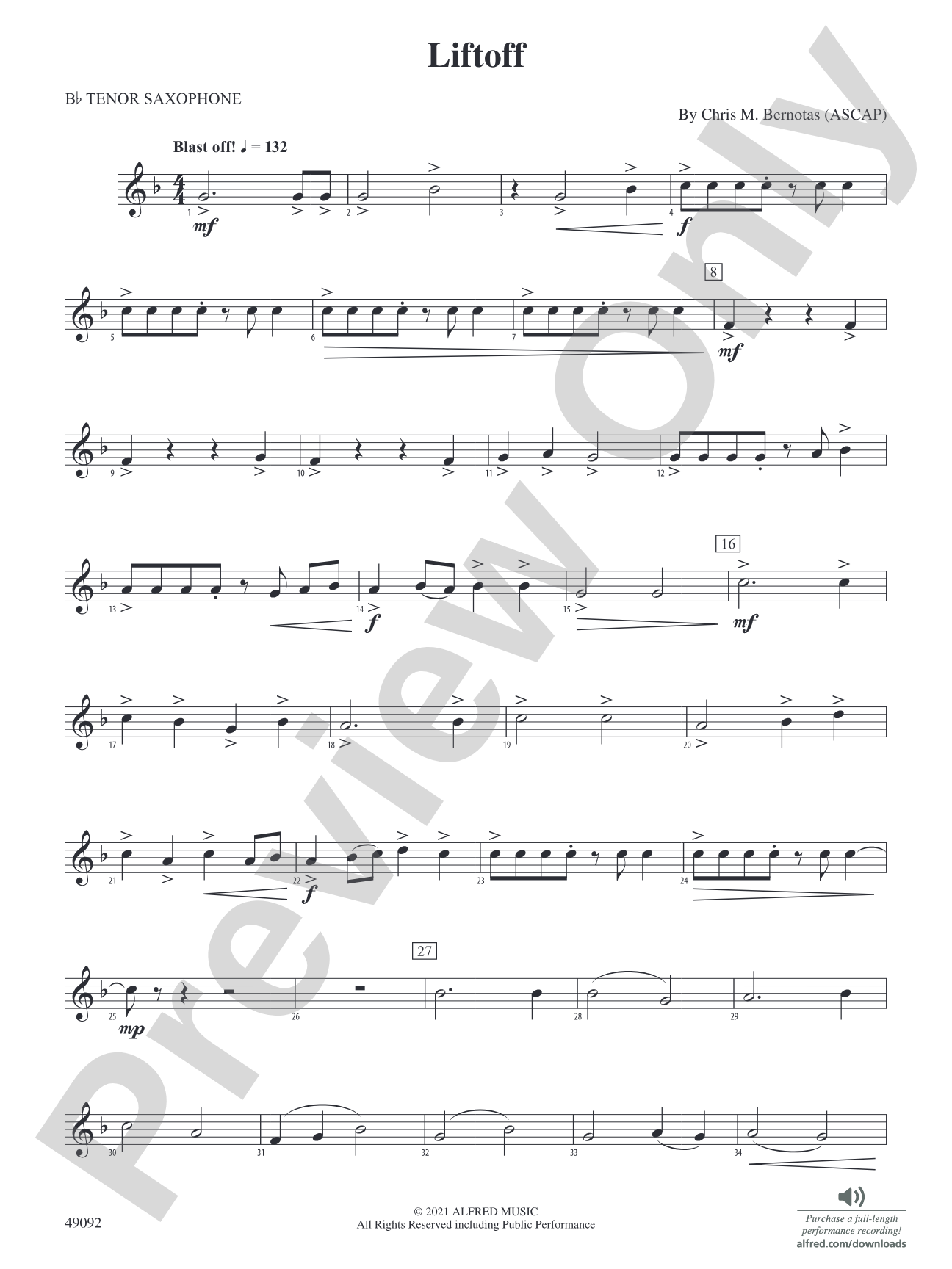Liftoff: B-flat Tenor Saxophone