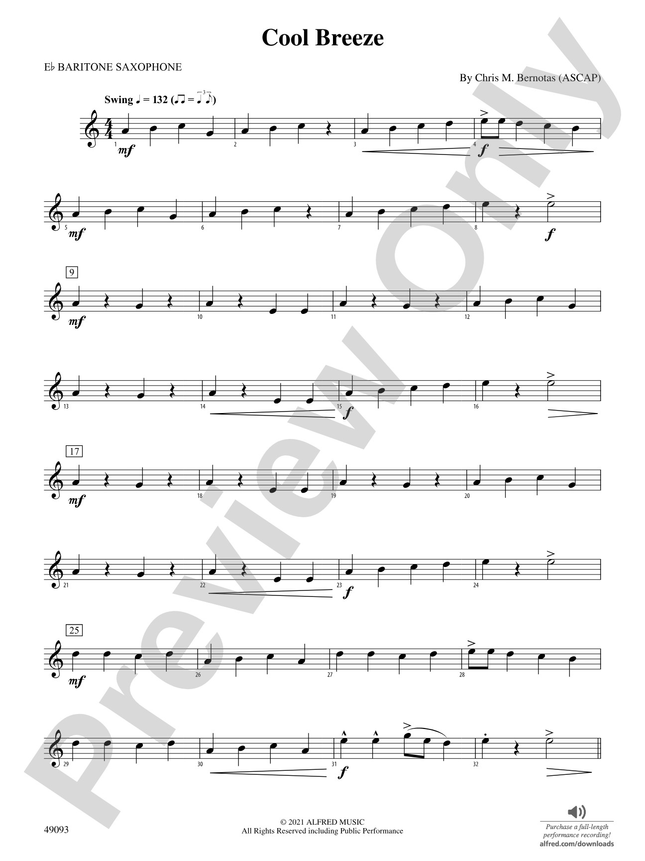 Cool Breeze: E-flat Baritone Saxophone