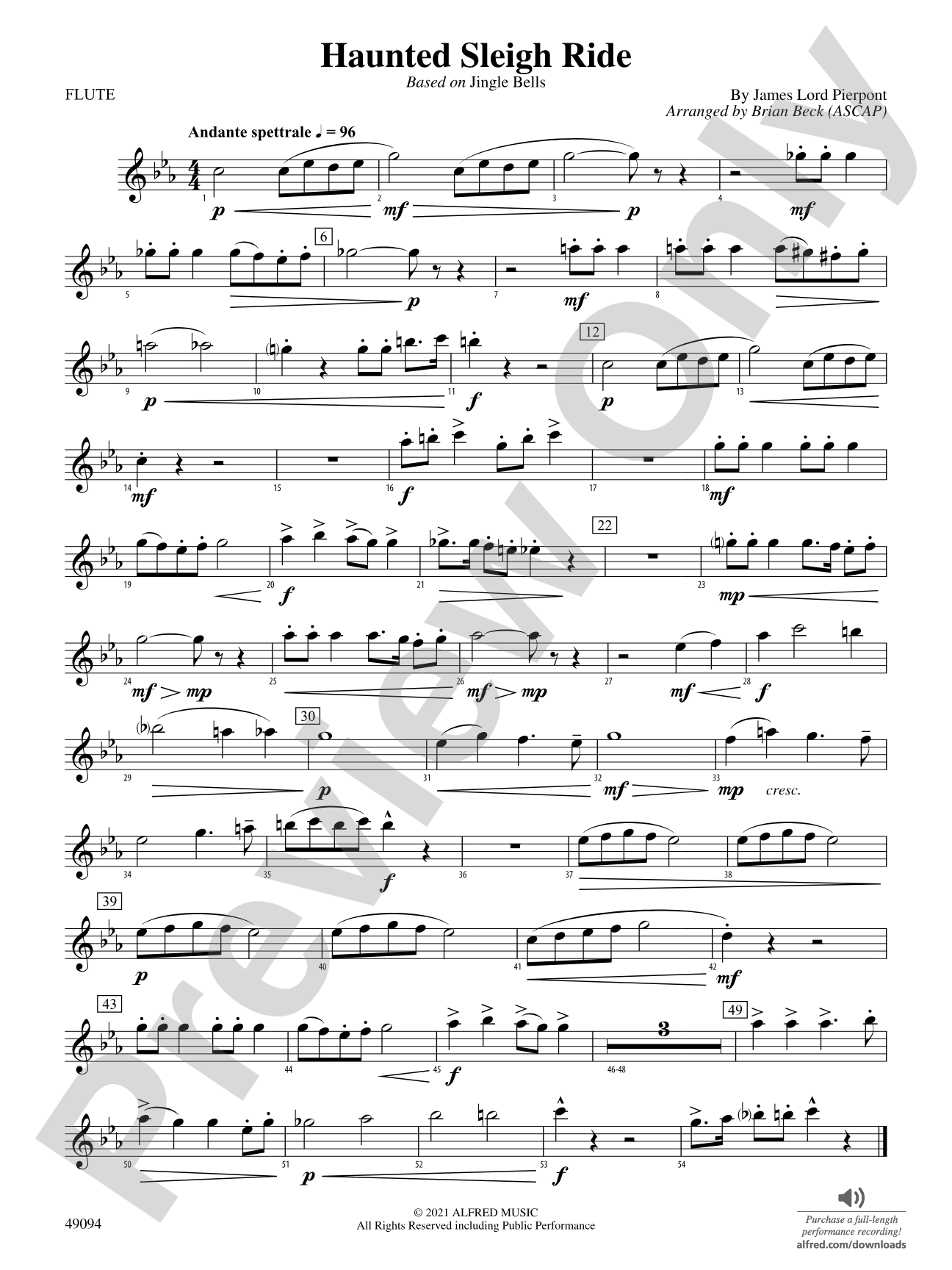 Haunted Sleigh Ride: Flute