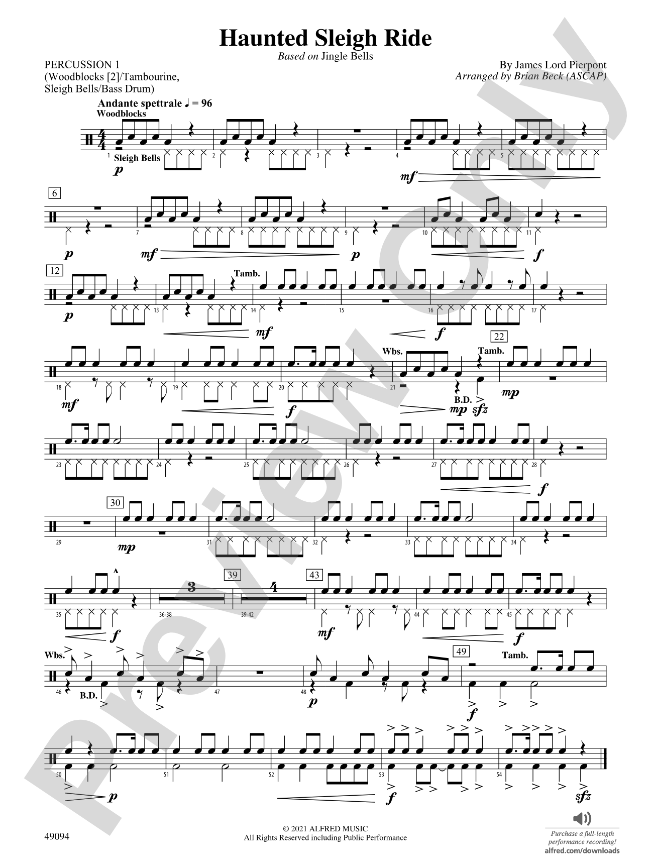 Haunted Sleigh Ride: 1st Percussion