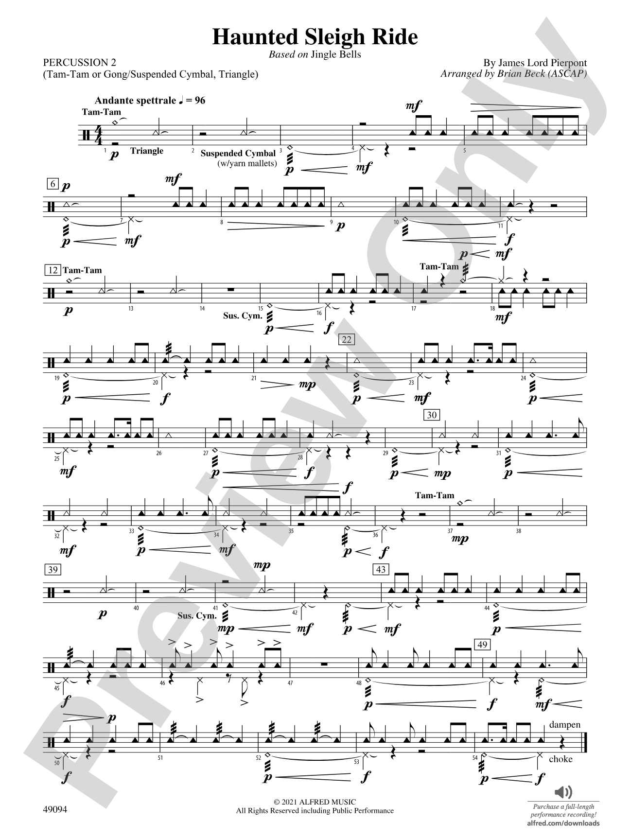 Haunted Sleigh Ride: 2nd Percussion