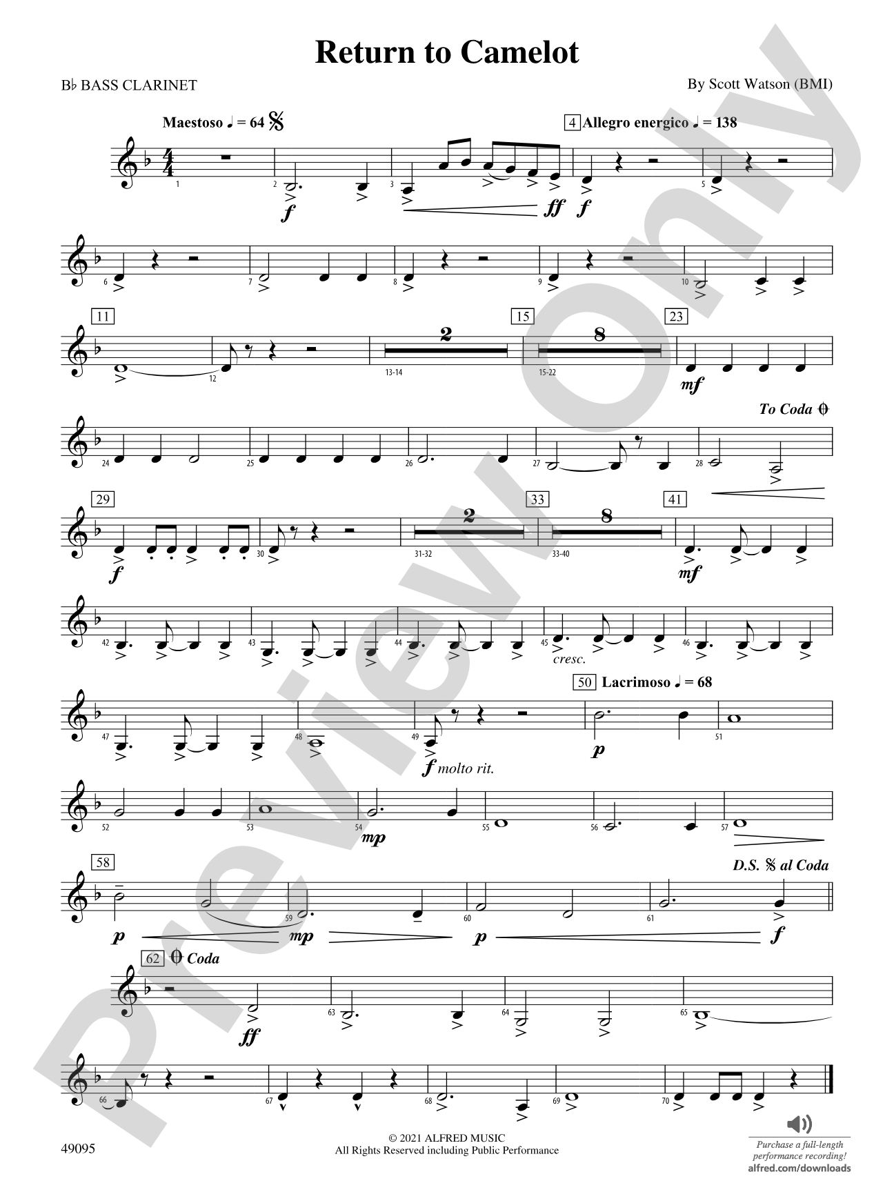Return to Camelot: B-flat Bass Clarinet