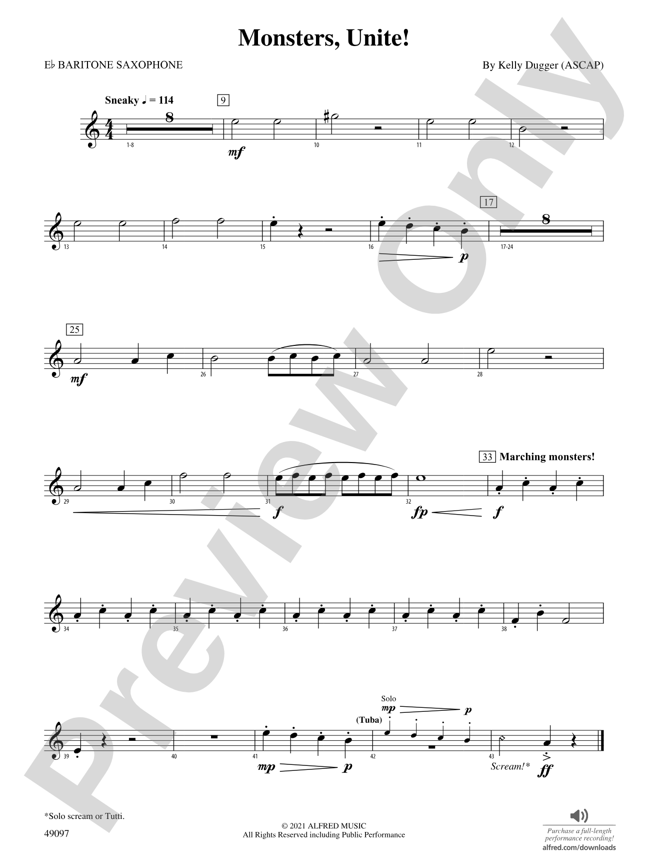 Monsters, Unite!: E-flat Baritone Saxophone