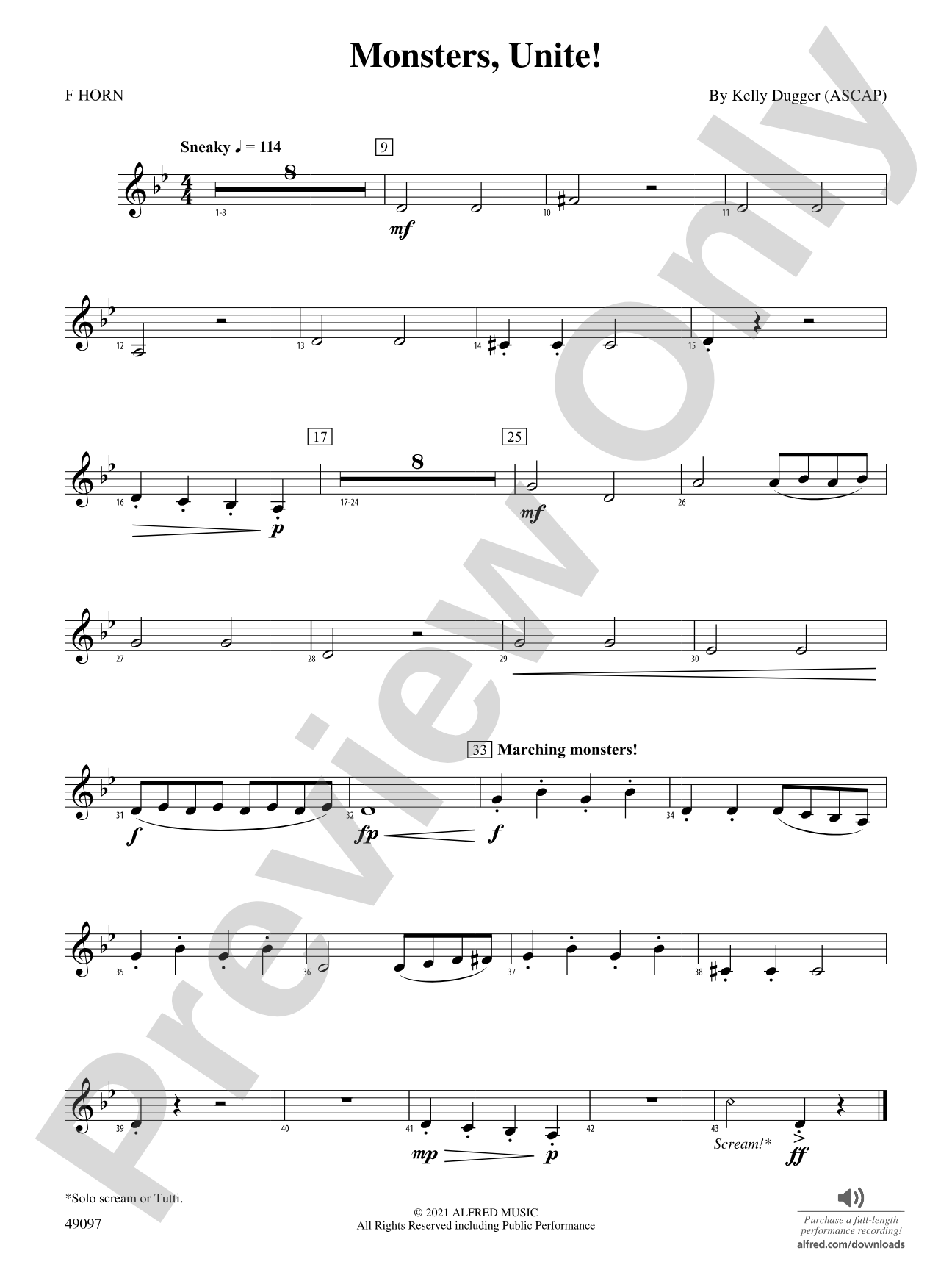 Monsters, Unite!: 1st F Horn