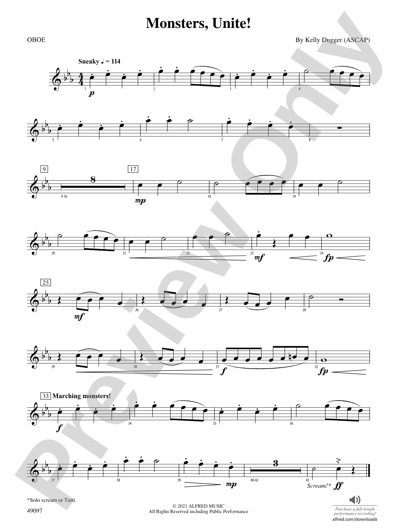 Monsters, Unite!: Oboe