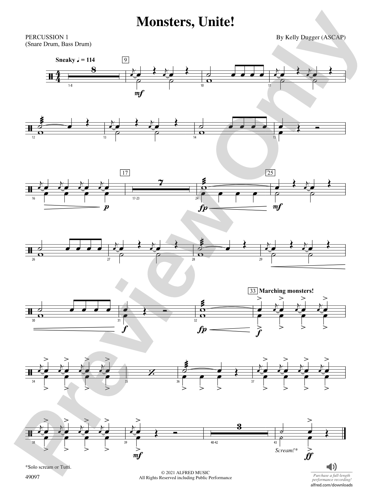 Monsters, Unite!: 1st Percussion