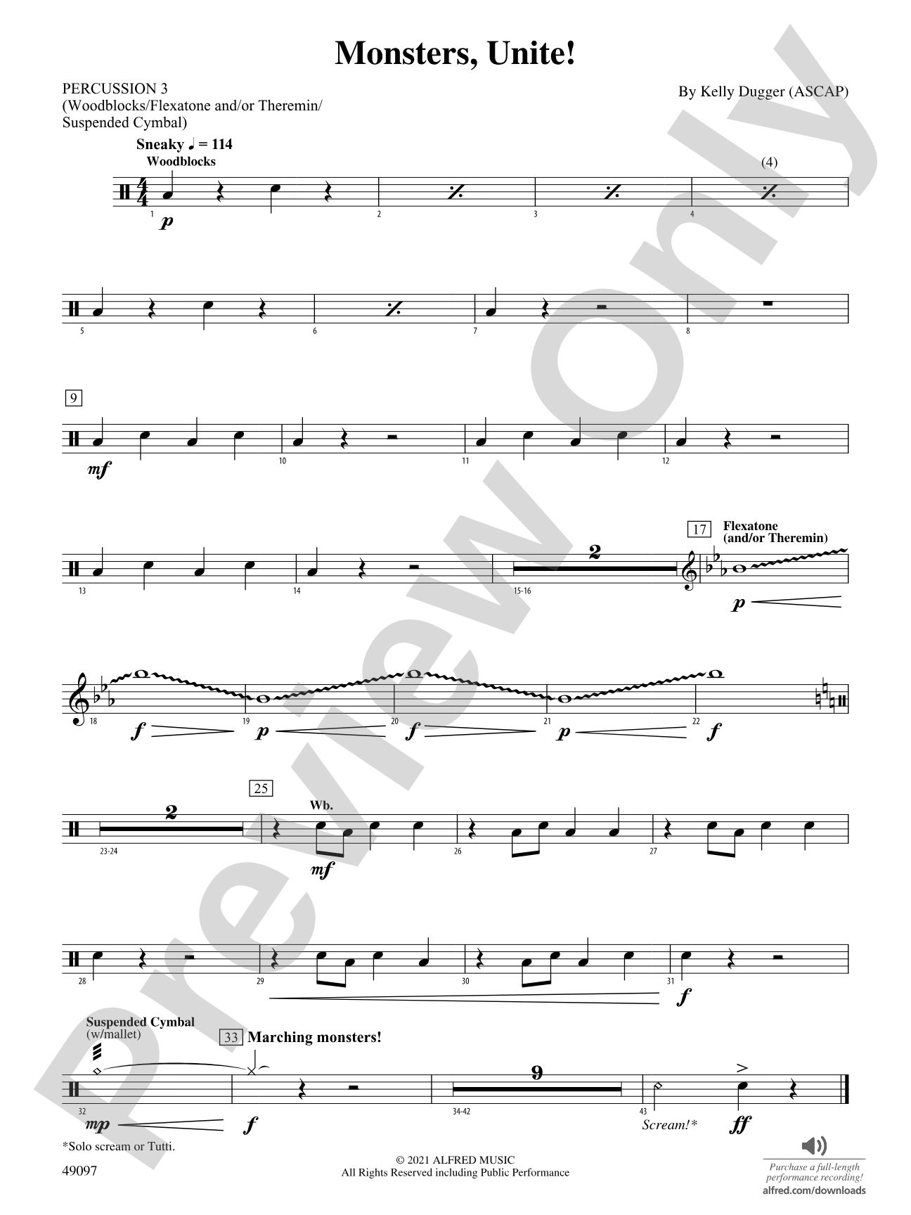 Monsters, Unite!: 3rd Percussion