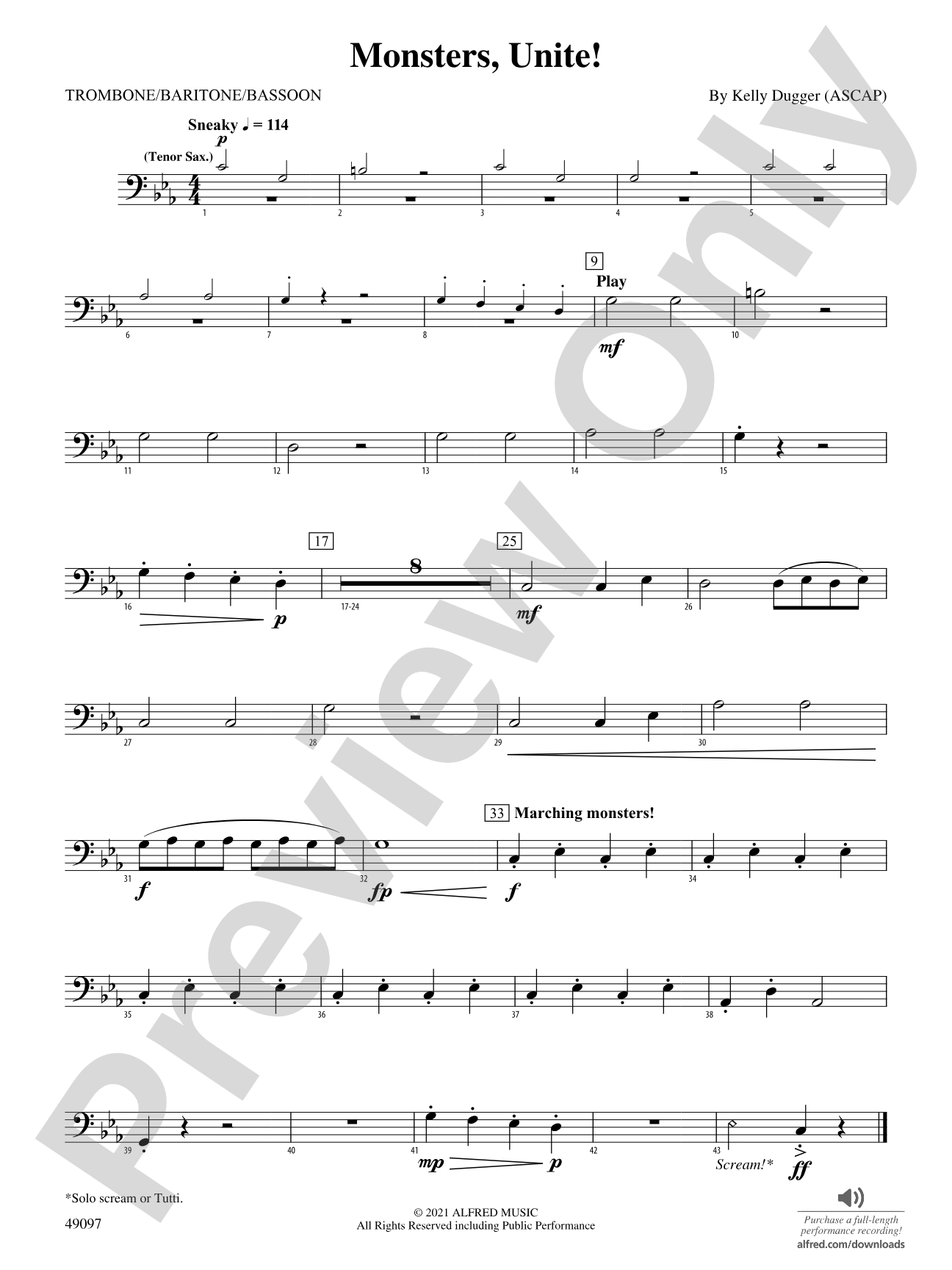 Monsters, Unite!: 1st Trombone