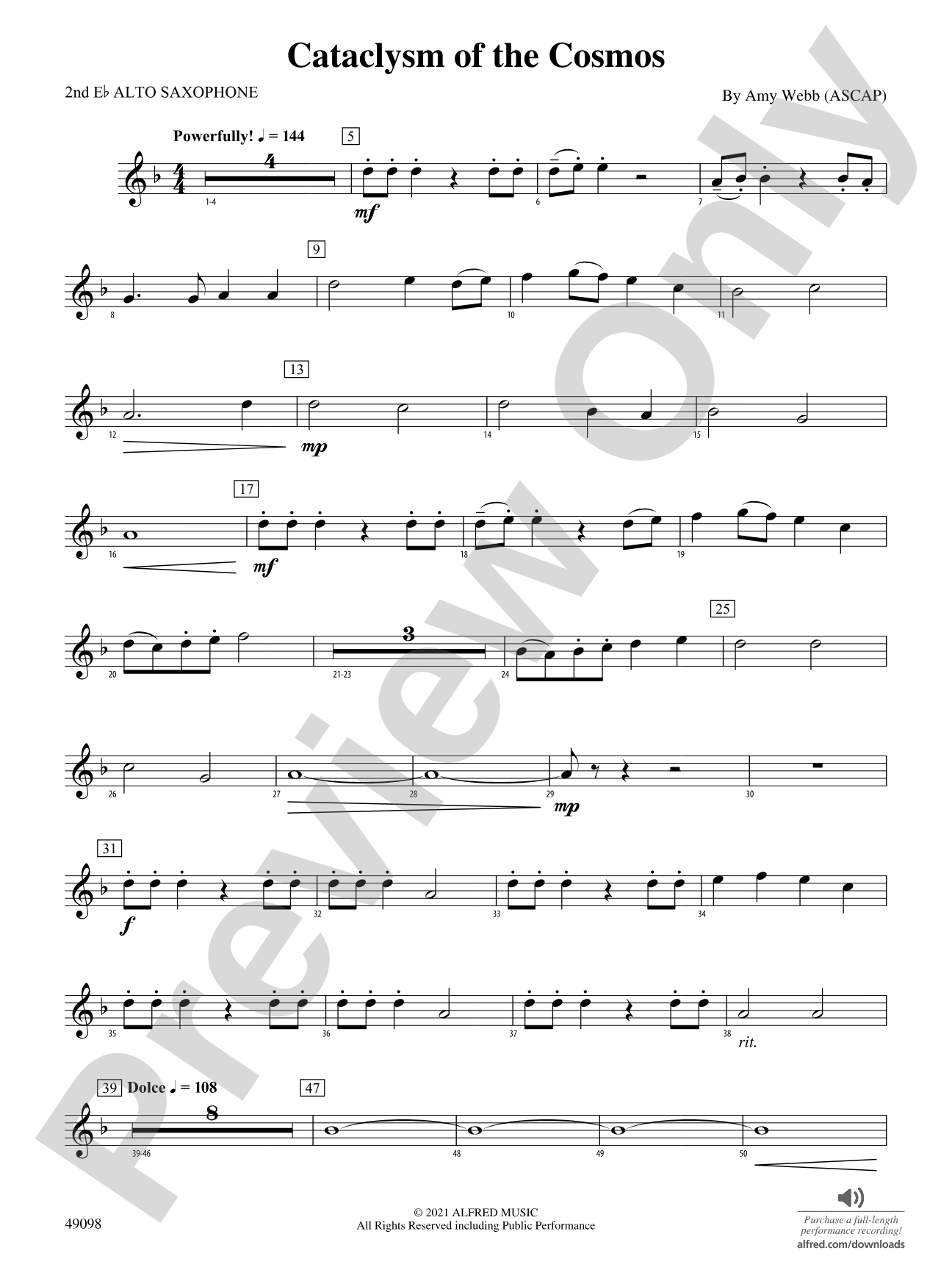 Cataclysm of the Cosmos: 2nd E-flat Alto Saxophone