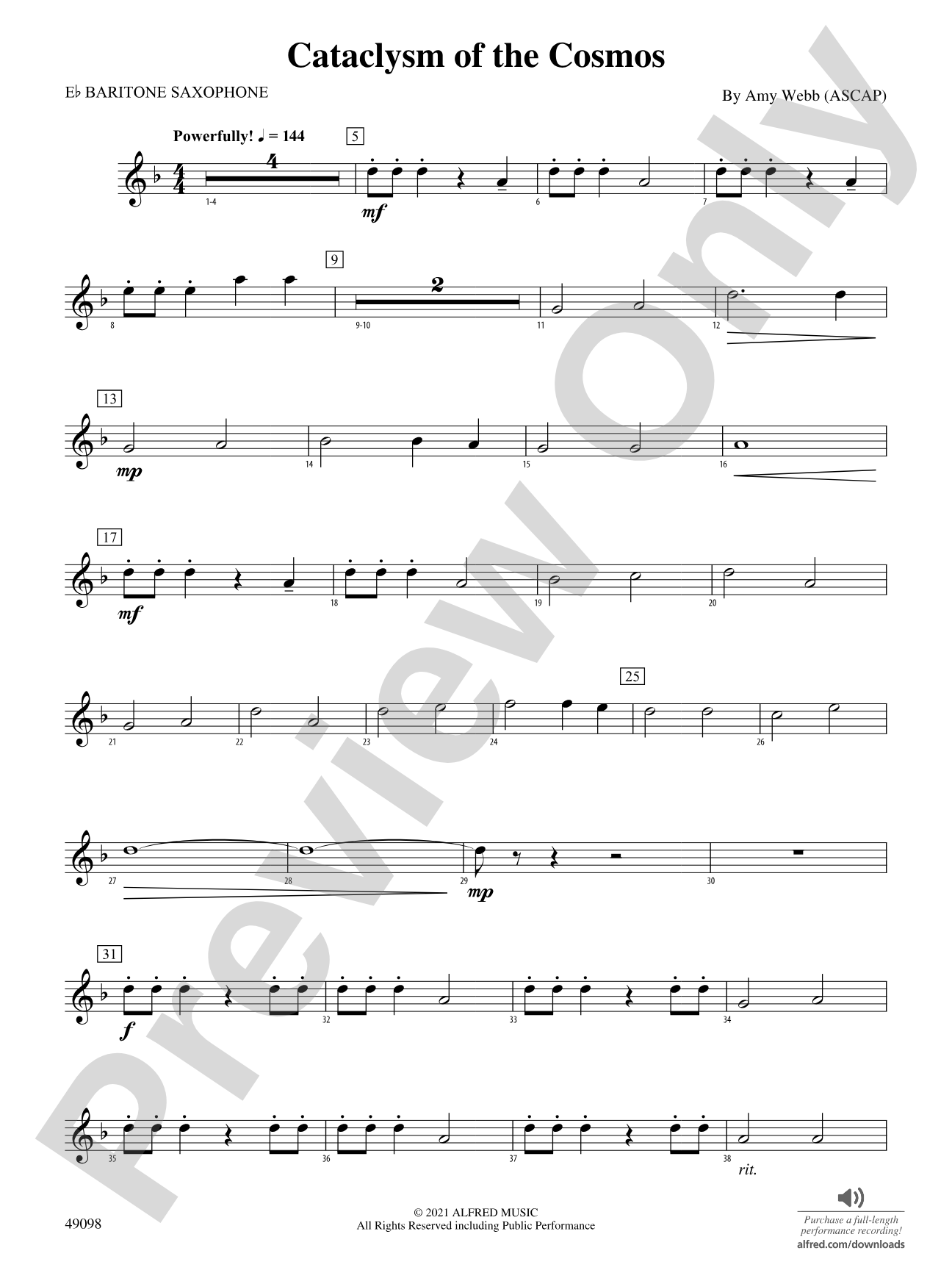 Cataclysm of the Cosmos: E-flat Baritone Saxophone