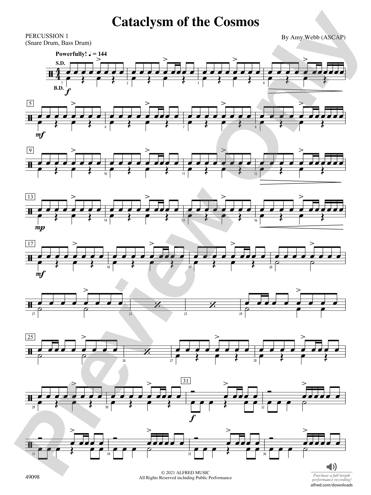 Cataclysm of the Cosmos: 1st Percussion
