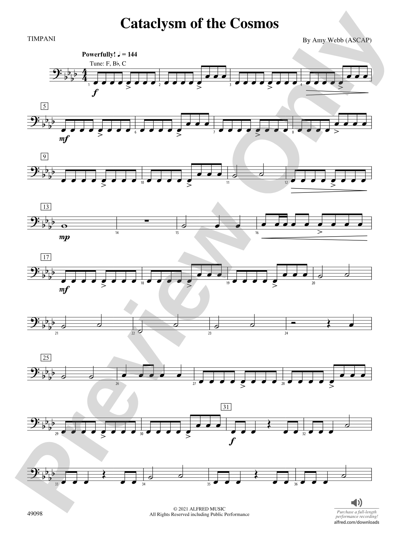 Cataclysm of the Cosmos: Timpani