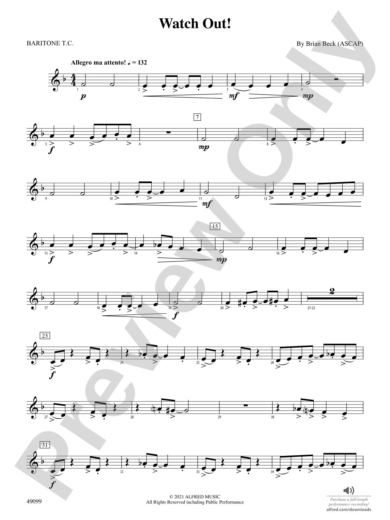 Watch Out!: Baritone T.C.