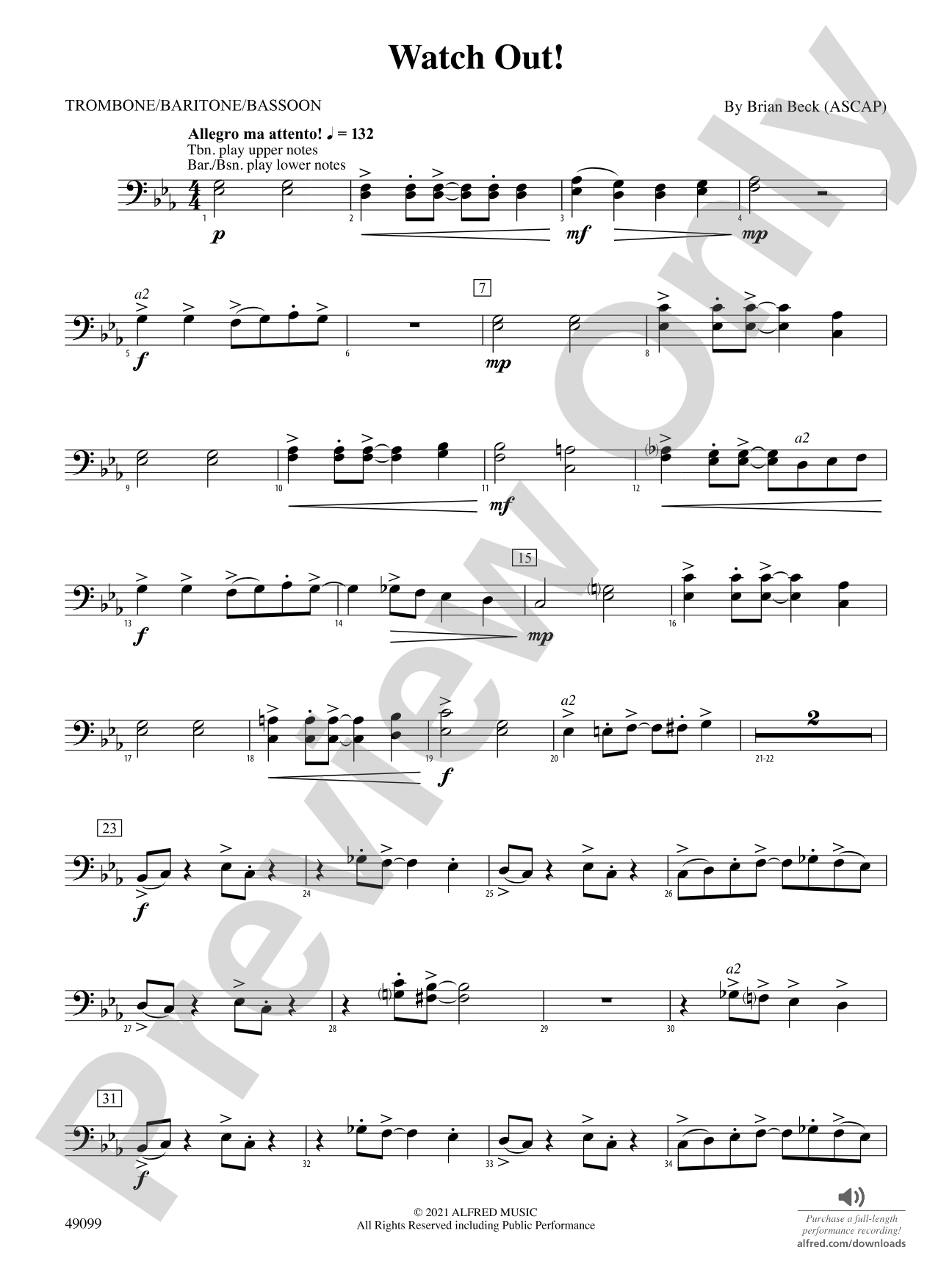 Watch Out!: 1st Trombone
