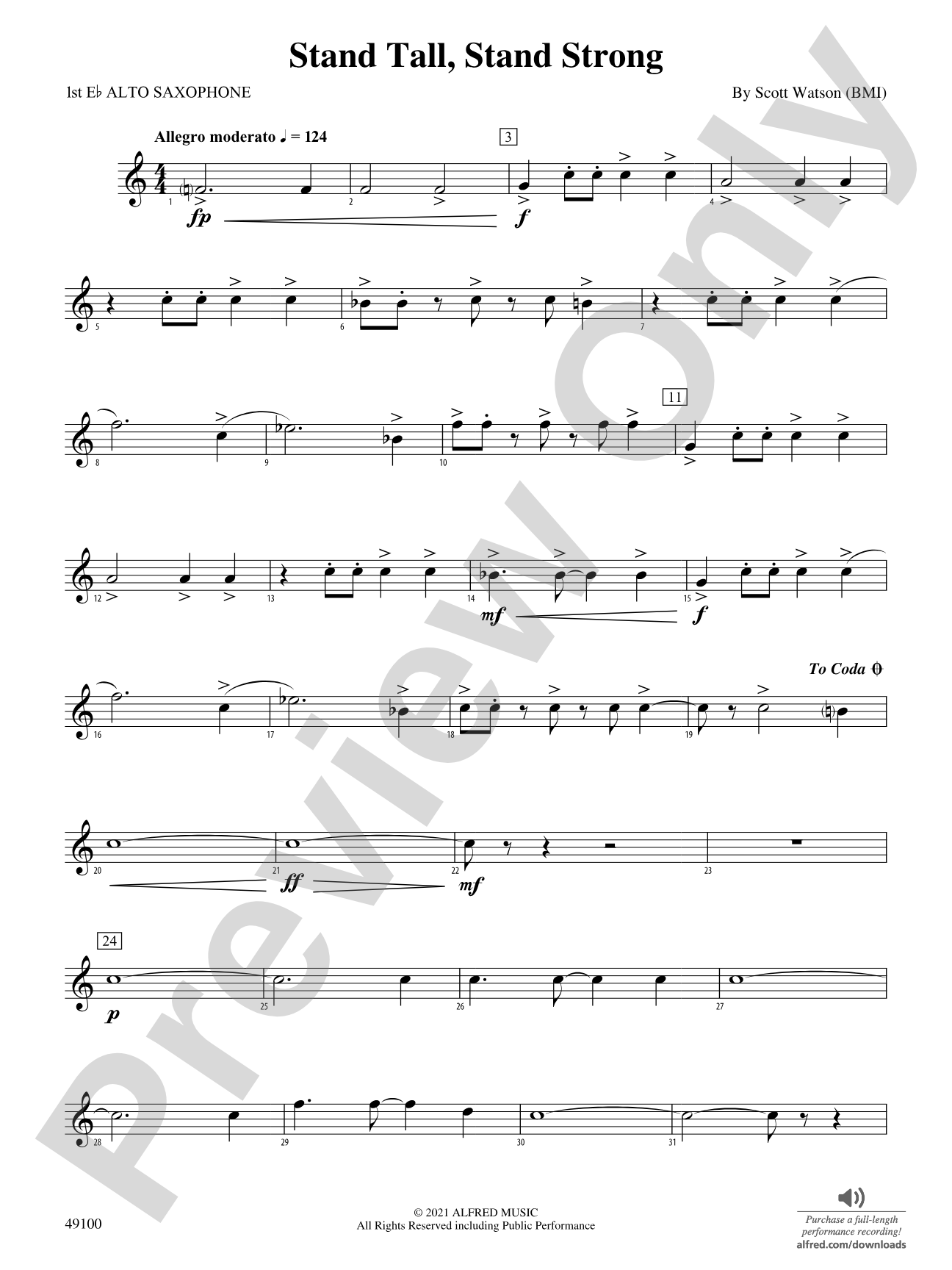 Stand Tall, Stand Strong: E-flat Alto Saxophone