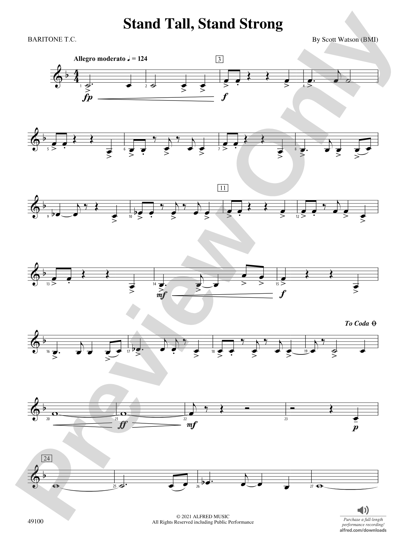 Stand Tall, Stand Strong: Baritone T.C.