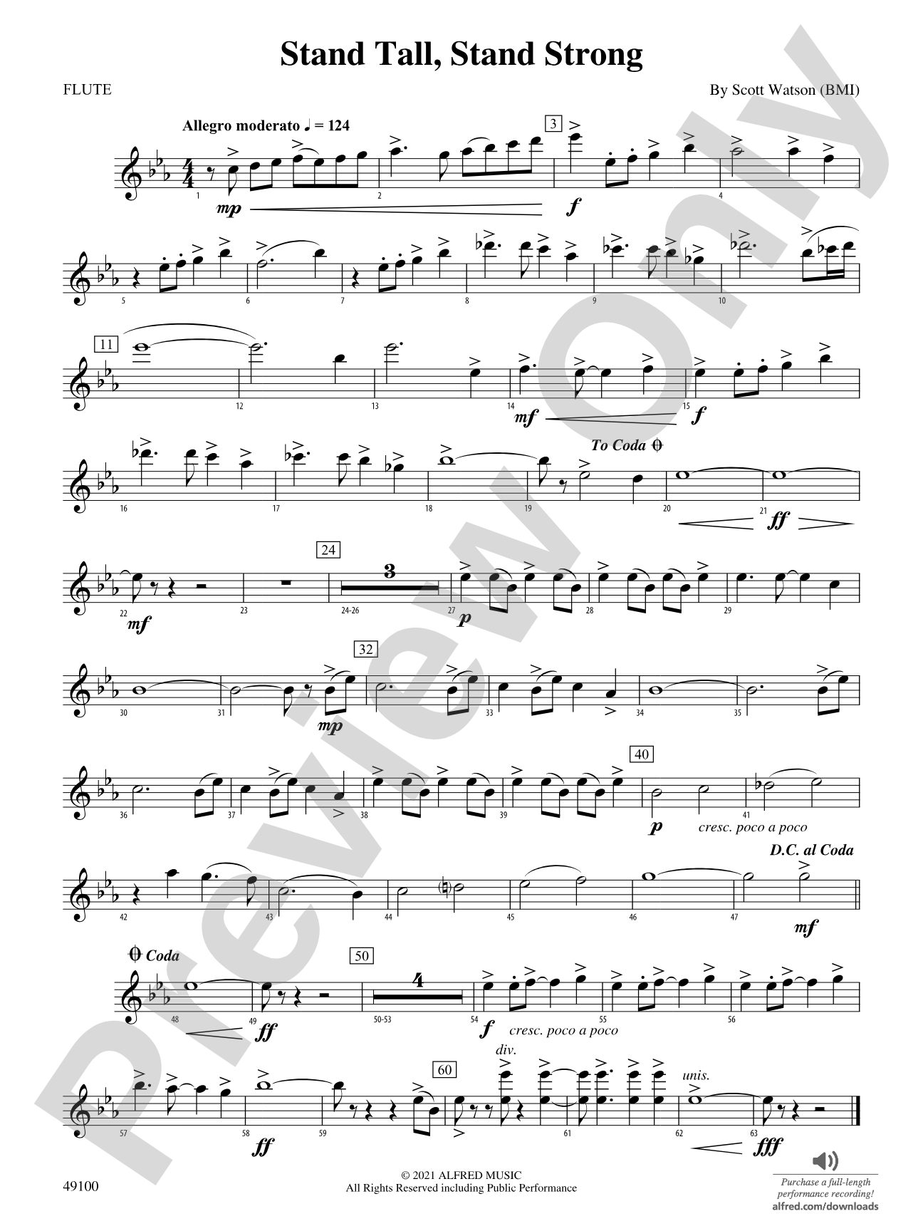 Stand Tall, Stand Strong: Flute