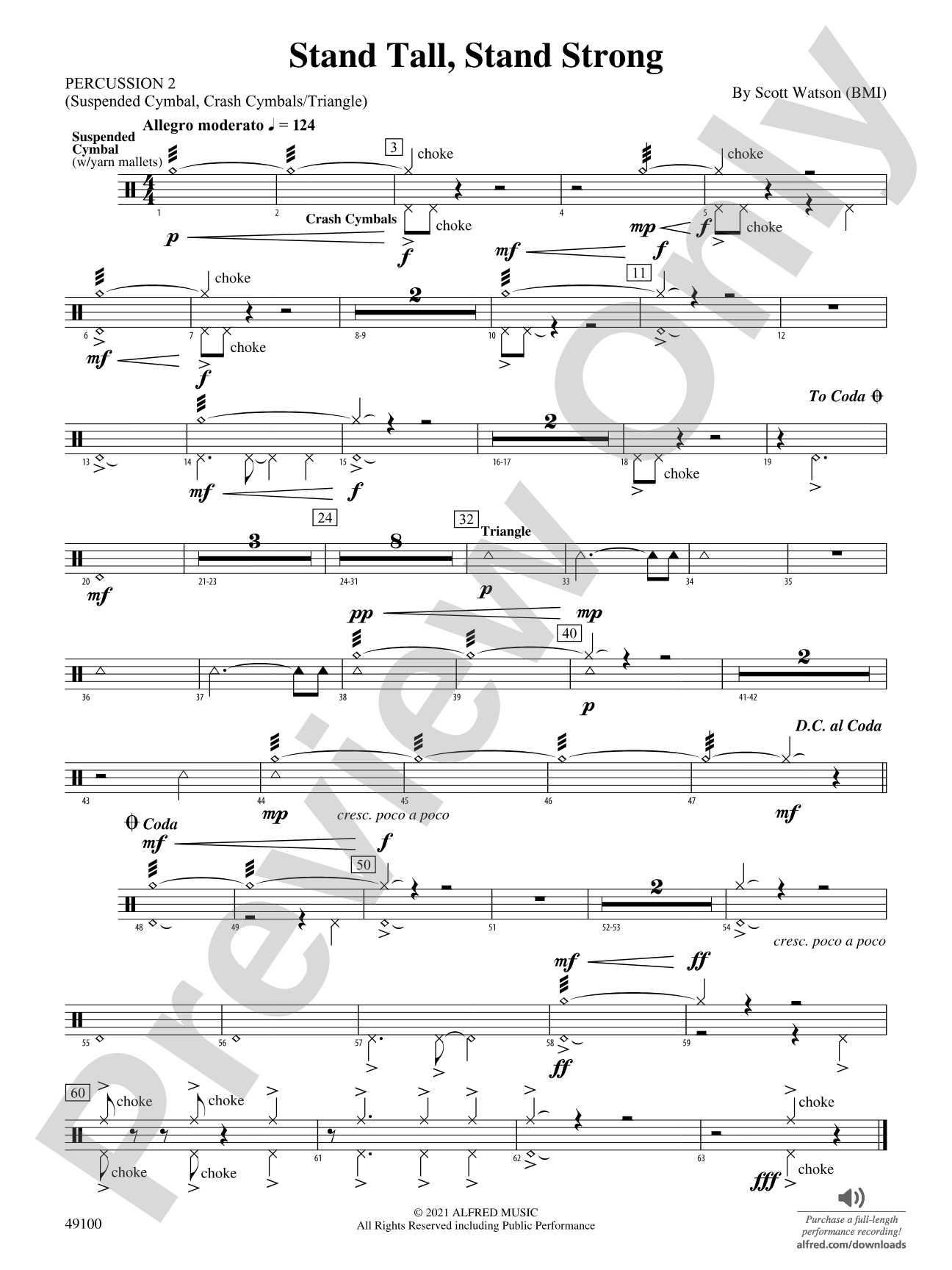 Stand Tall, Stand Strong: 2nd Percussion