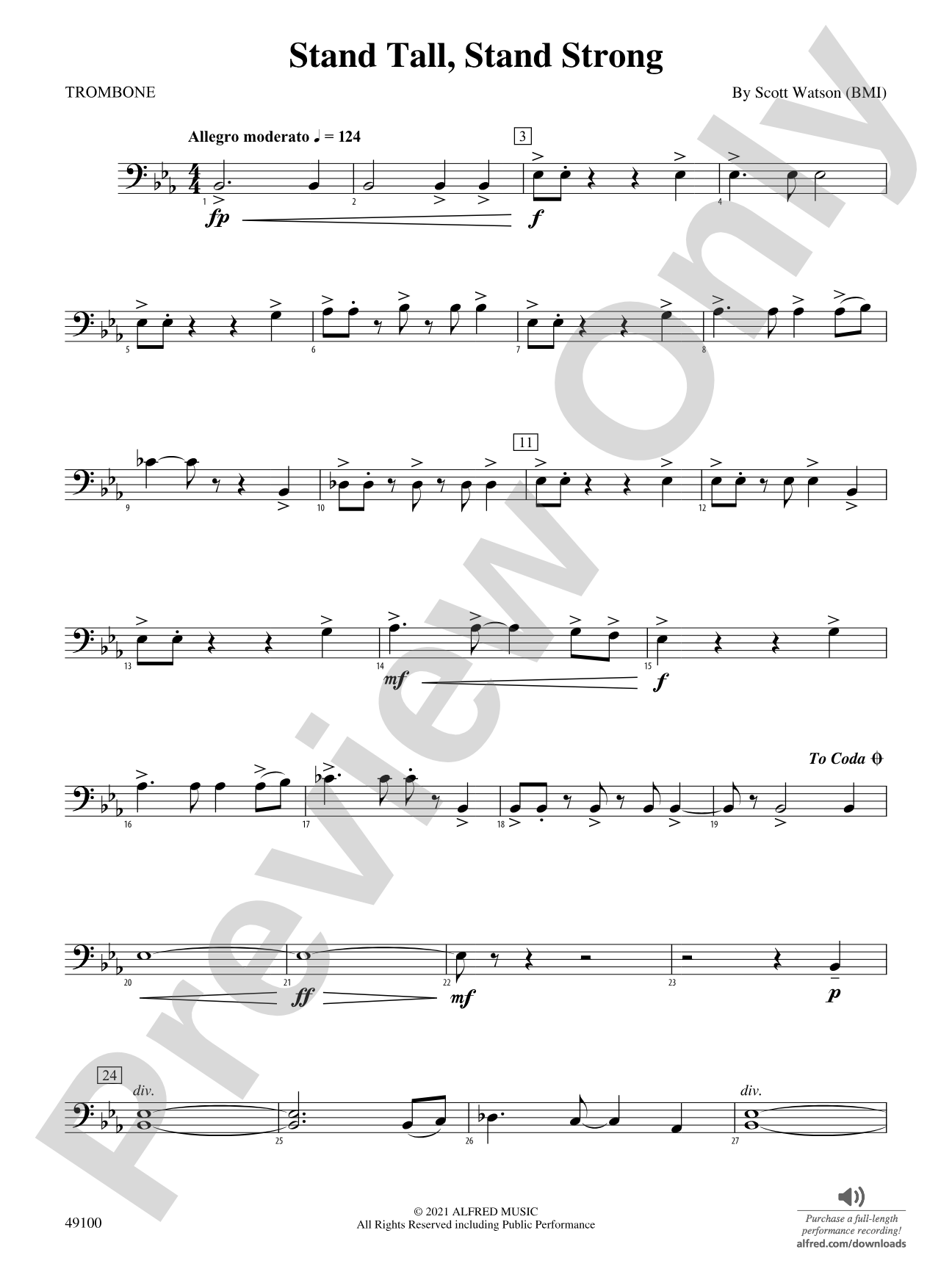 Stand Tall, Stand Strong: 1st Trombone
