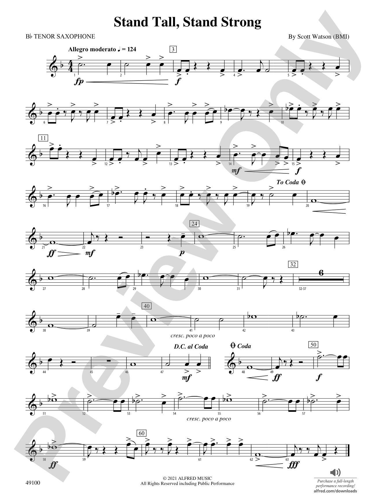 Stand Tall, Stand Strong: B-flat Tenor Saxophone