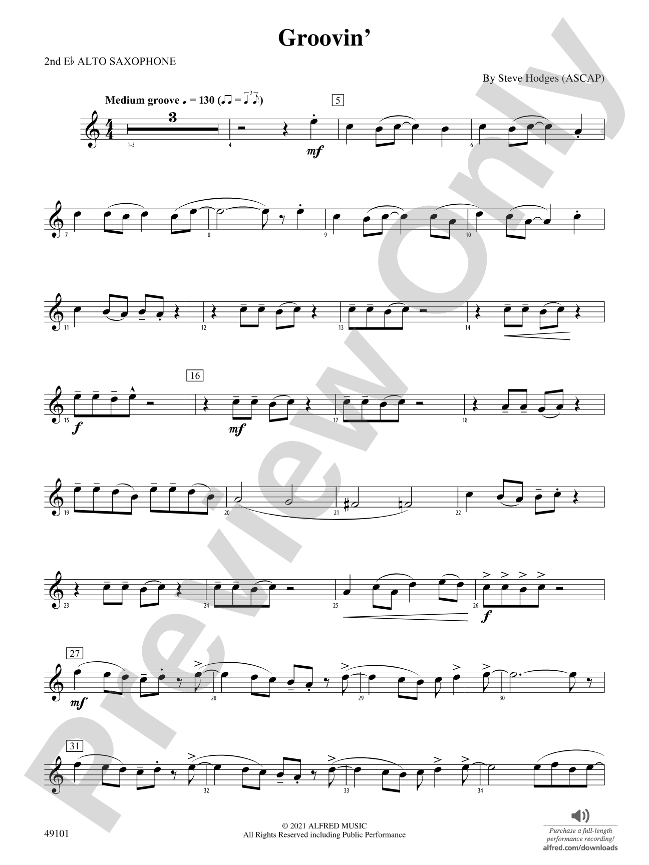Groovin': 2nd E-flat Alto Saxophone