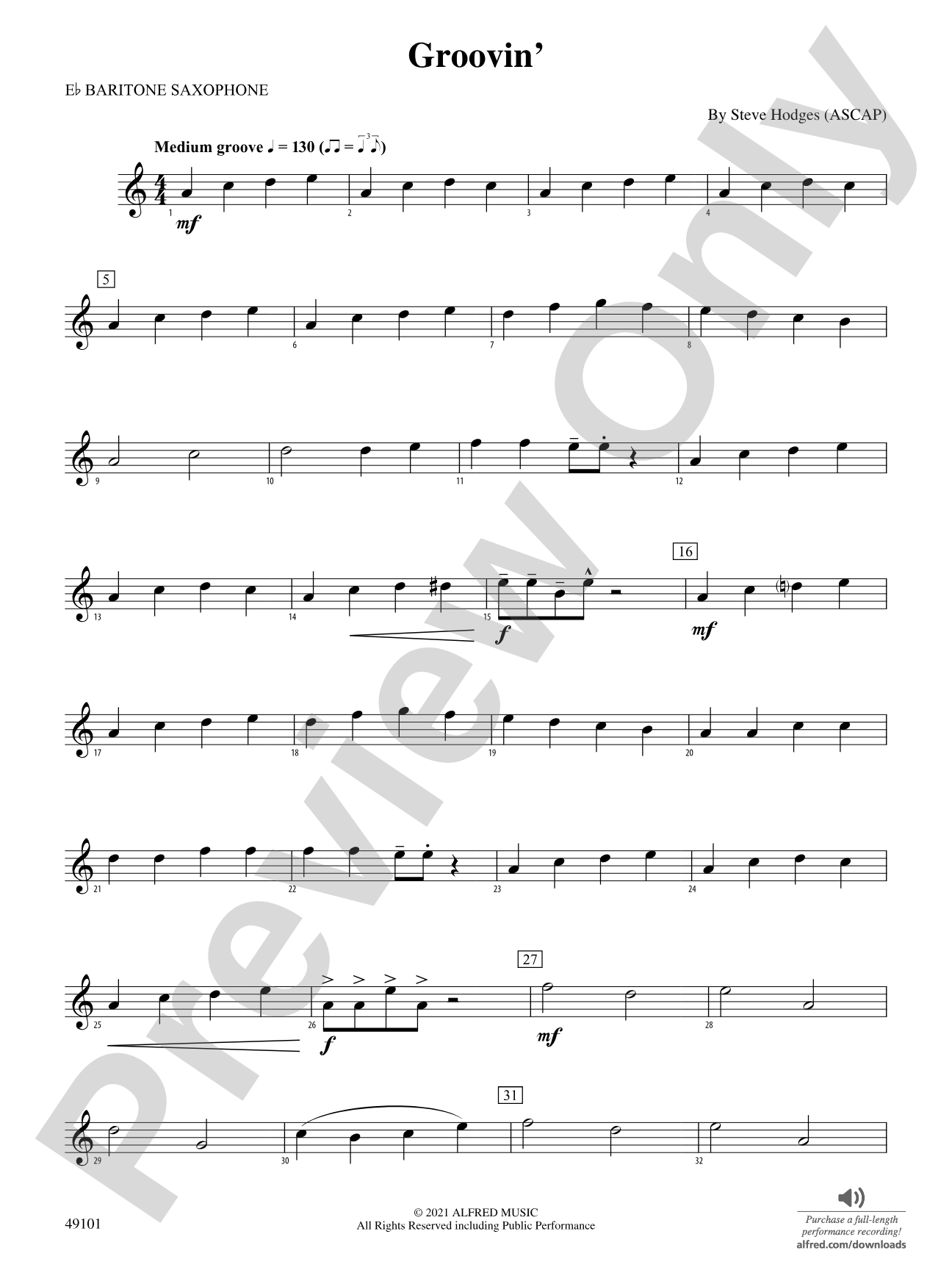 Groovin': E-flat Baritone Saxophone