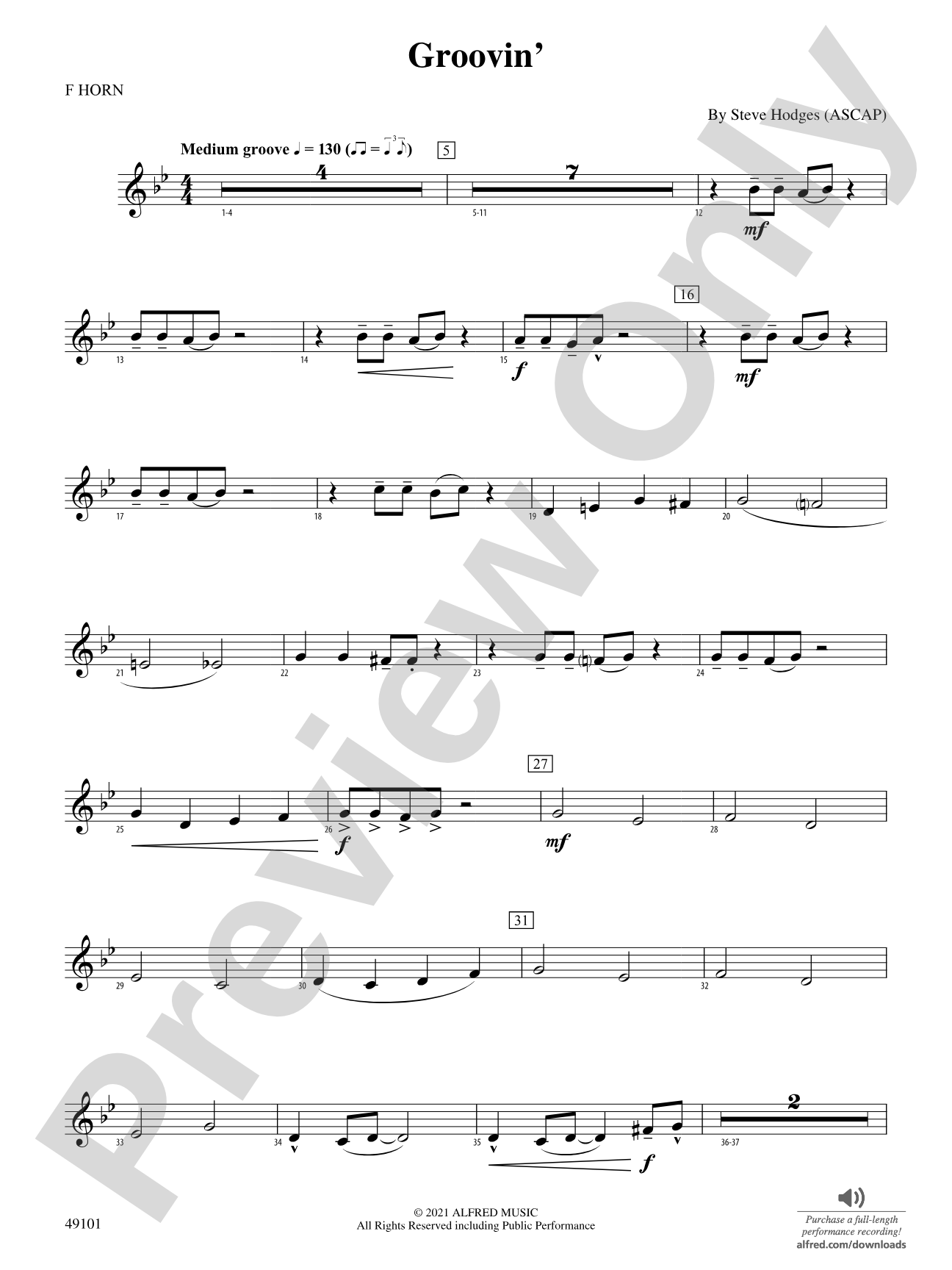 Groovin': 1st F Horn
