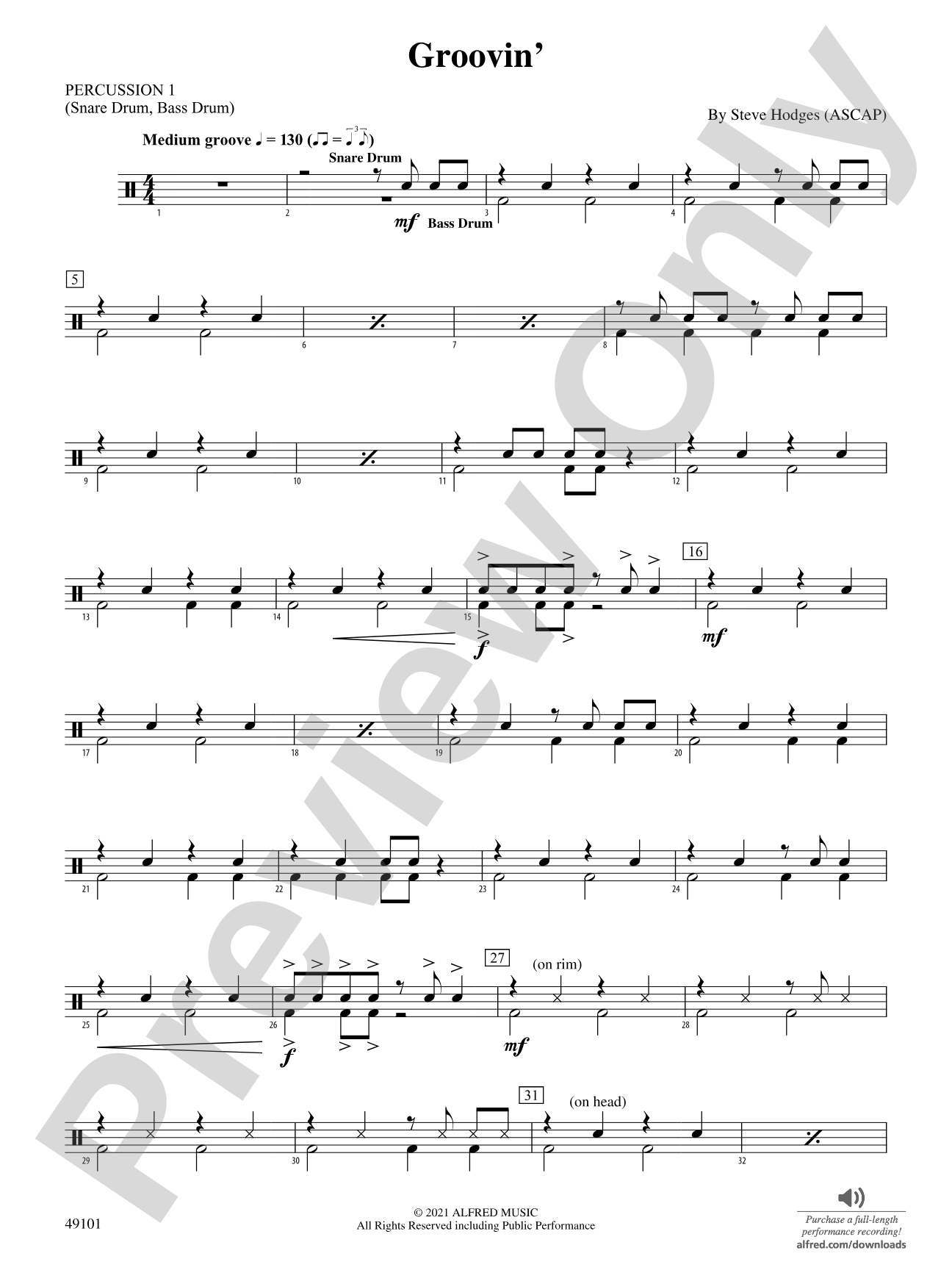 Groovin': 1st Percussion