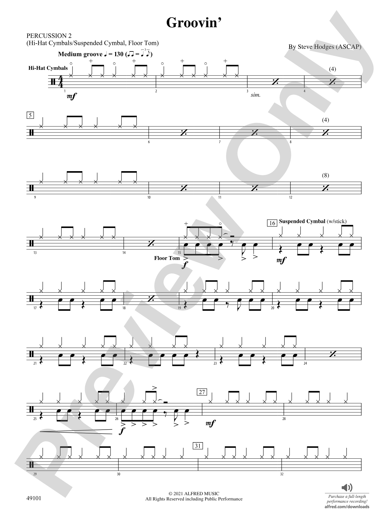 Groovin': 2nd Percussion