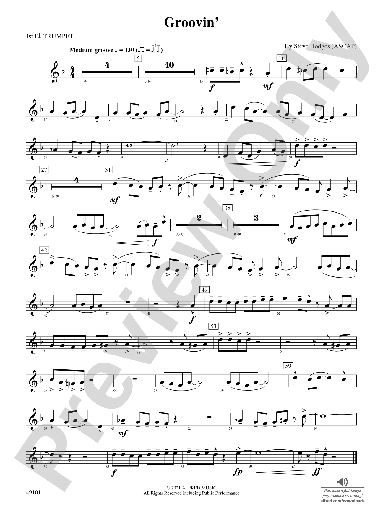 Groovin': 1st B-flat Trumpet