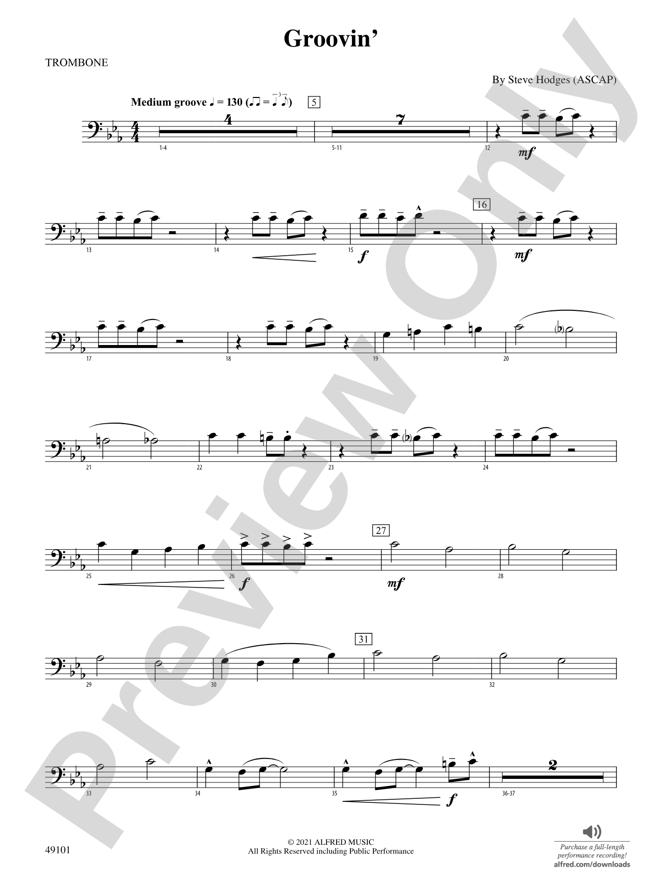 Groovin': 1st Trombone