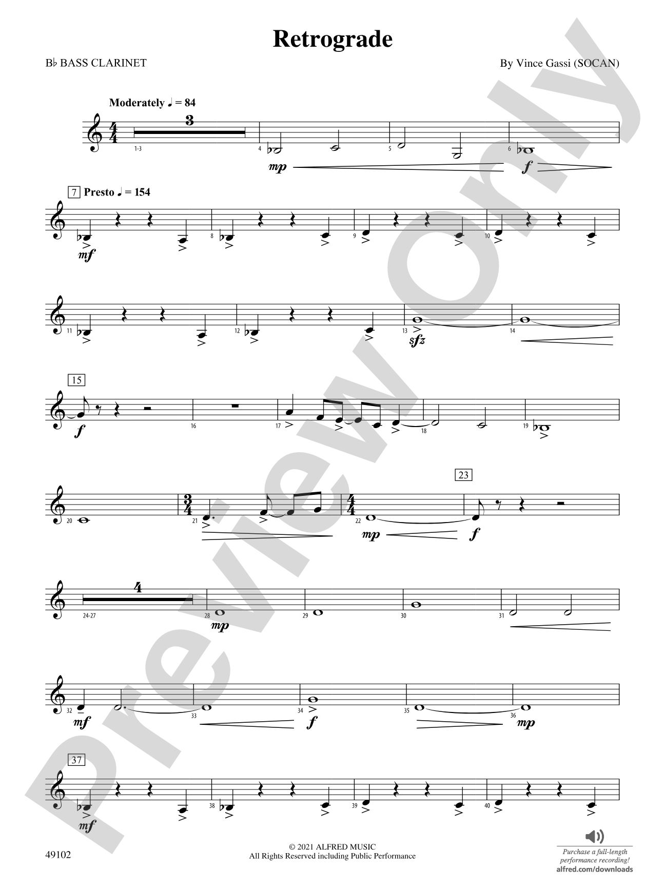 Retrograde: B-flat Bass Clarinet