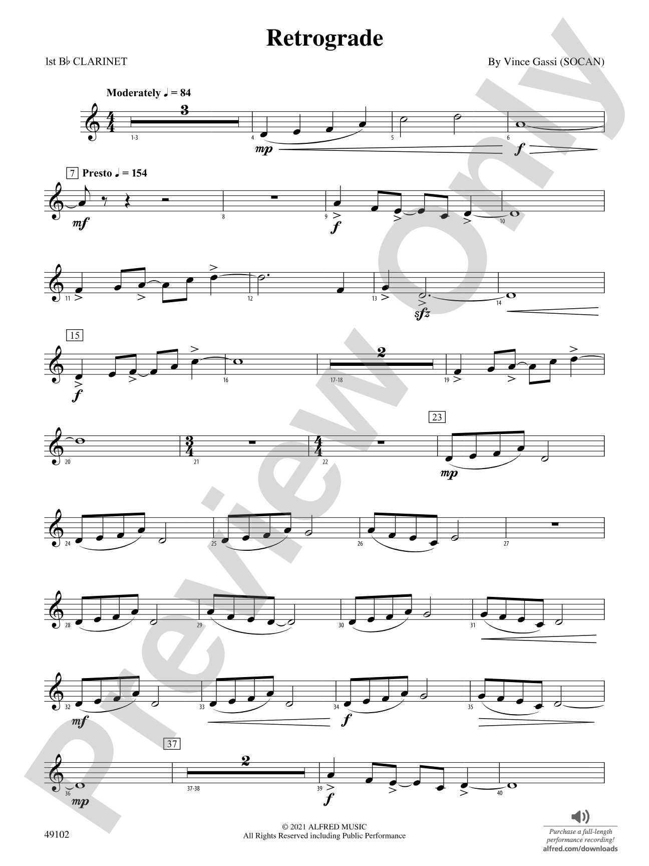Retrograde: 1st B-flat Clarinet