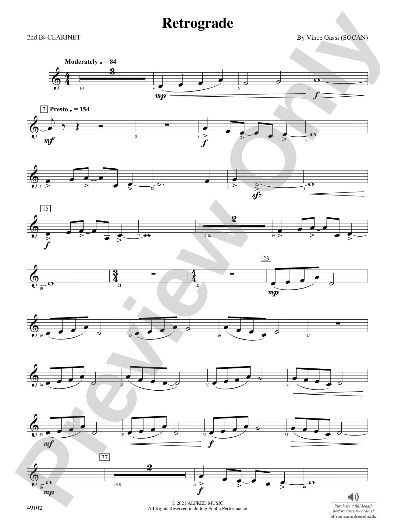 Retrograde: 2nd B-flat Clarinet