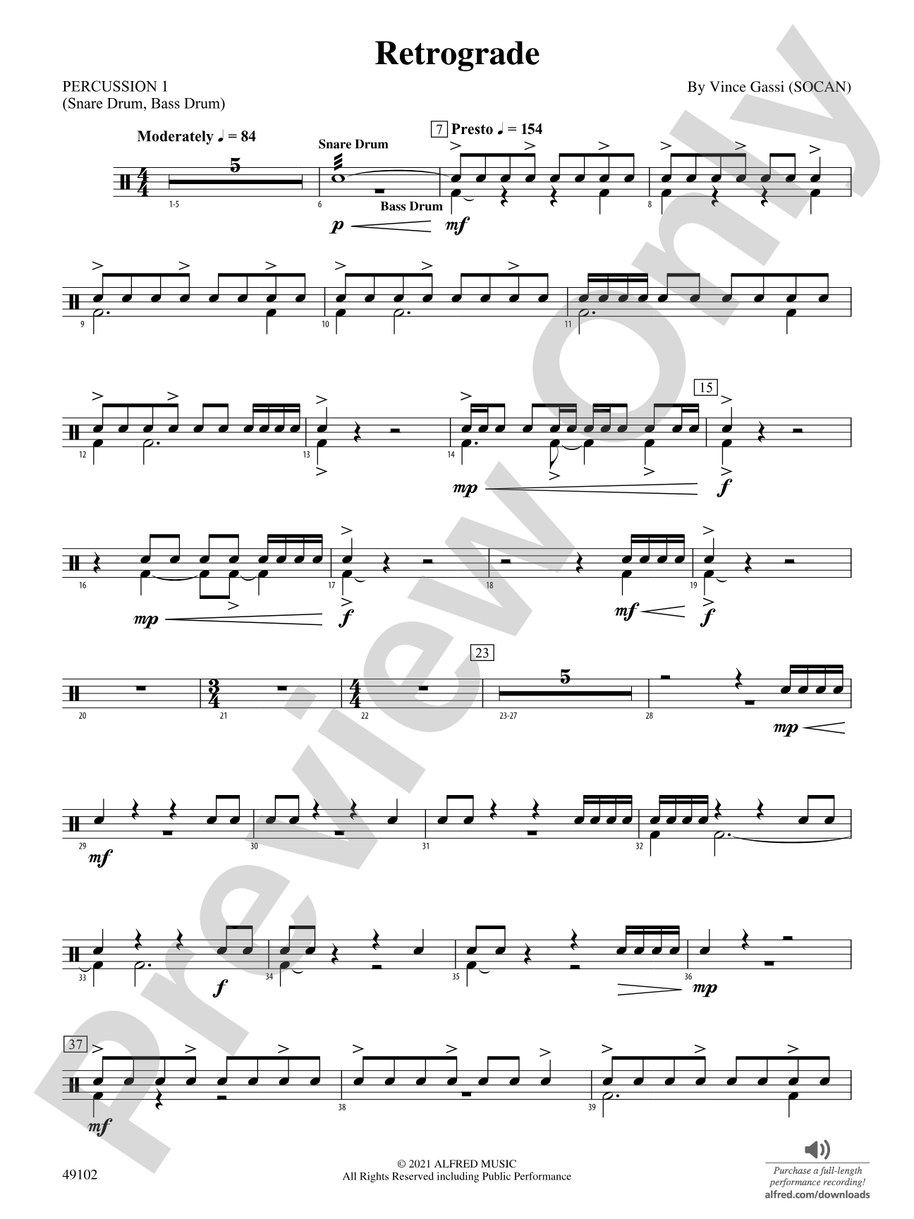 Retrograde: 1st Percussion