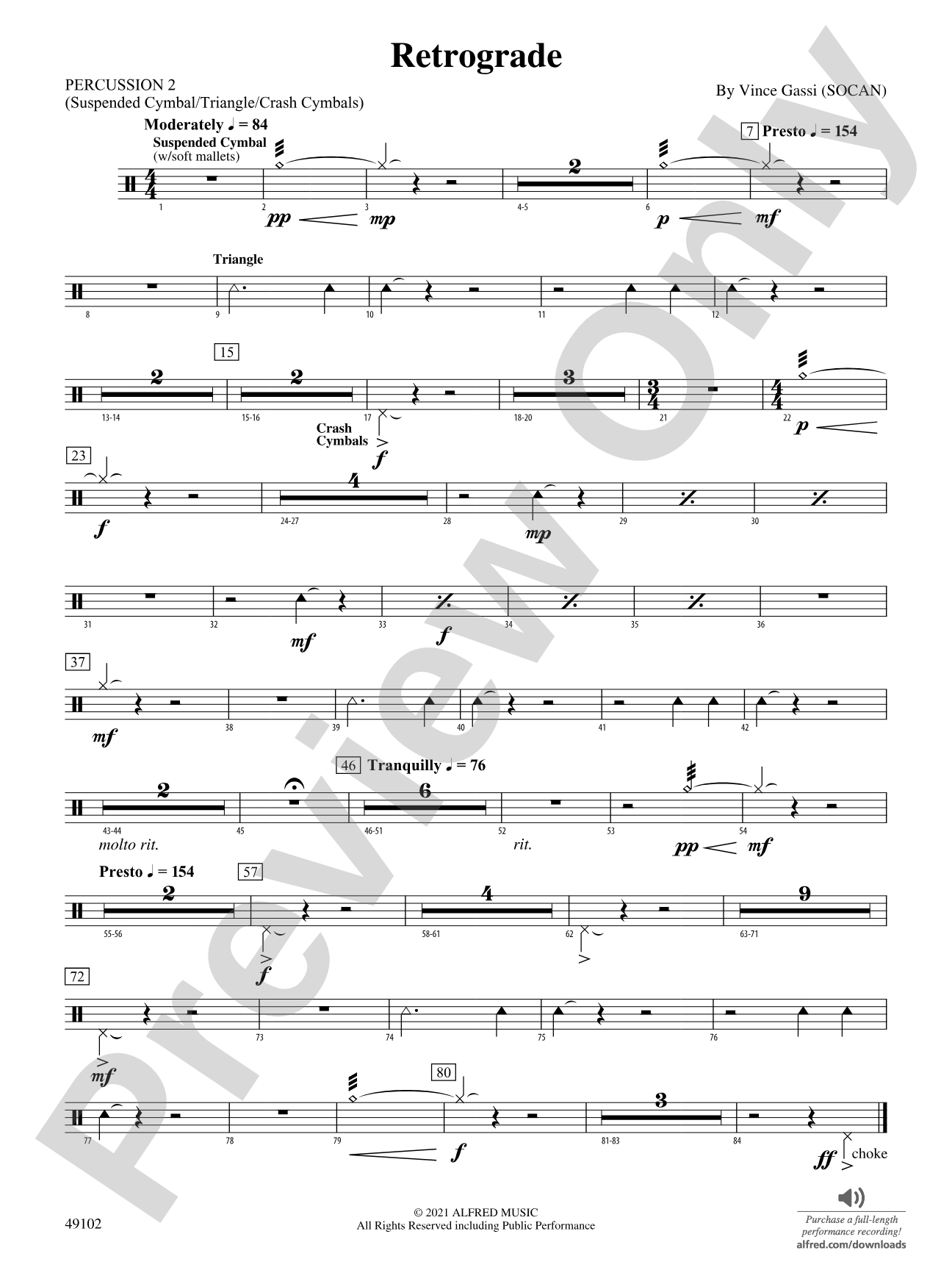 Retrograde: 2nd Percussion