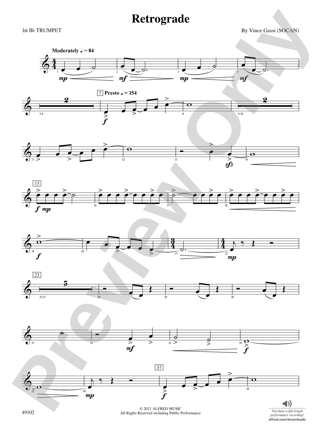Retrograde: 1st B-flat Trumpet