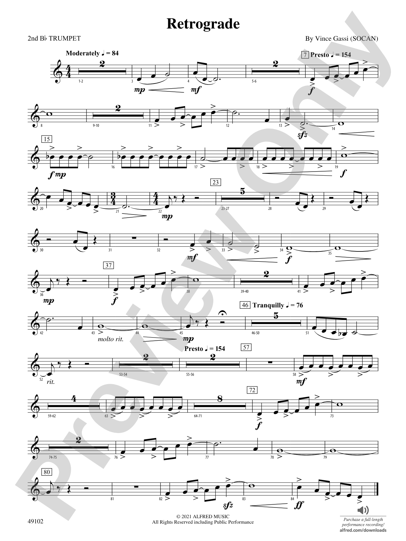 Retrograde: 2nd B-flat Trumpet