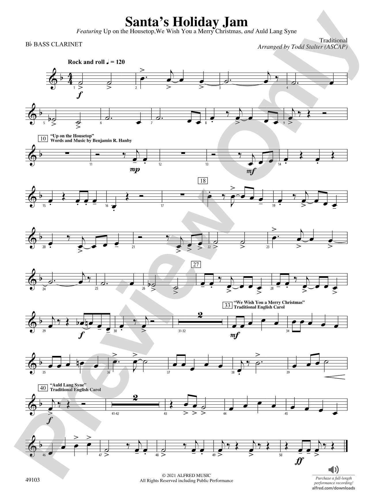 Santa's Holiday Jam: B-flat Bass Clarinet