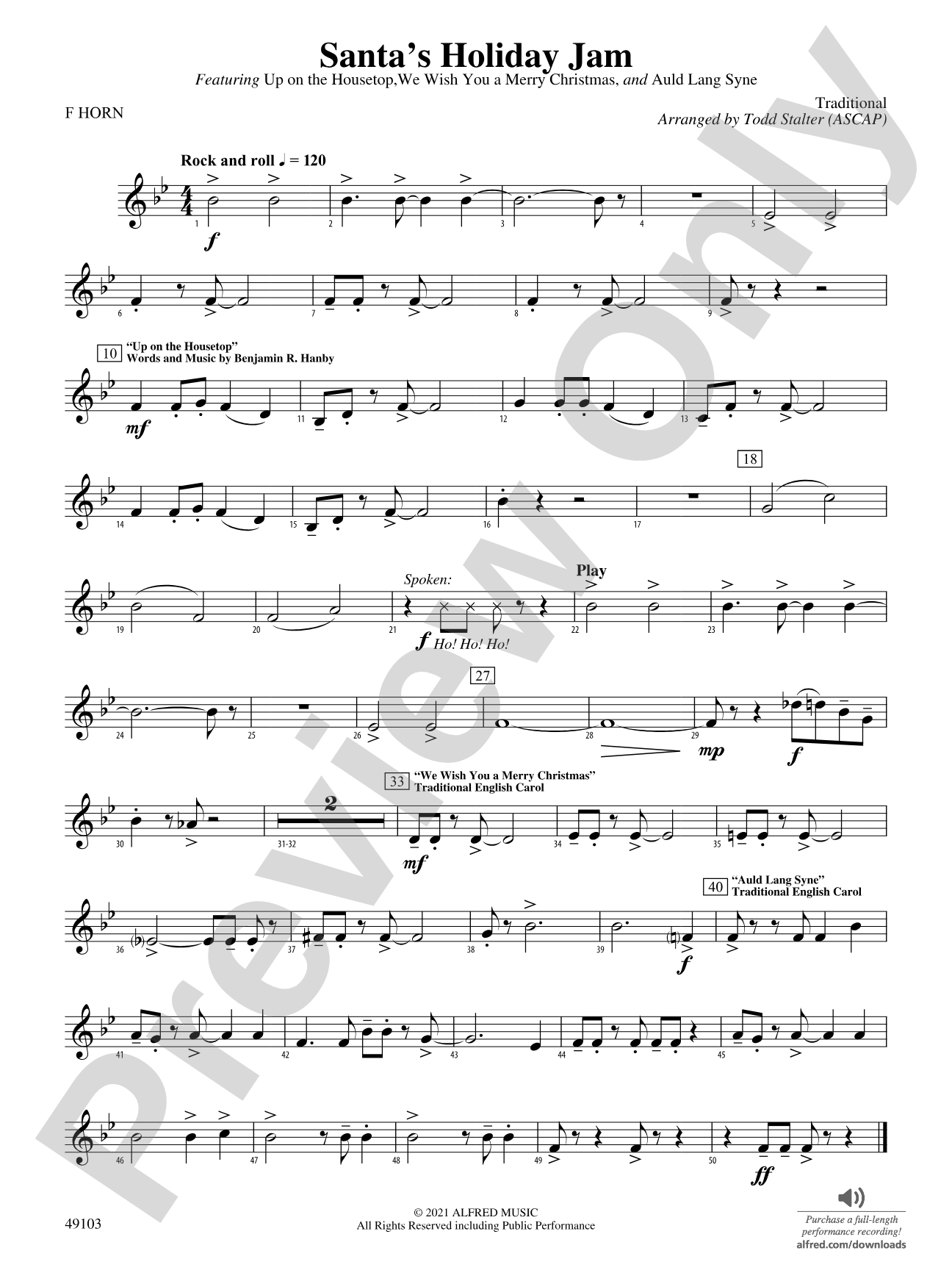 Santa's Holiday Jam: 1st F Horn
